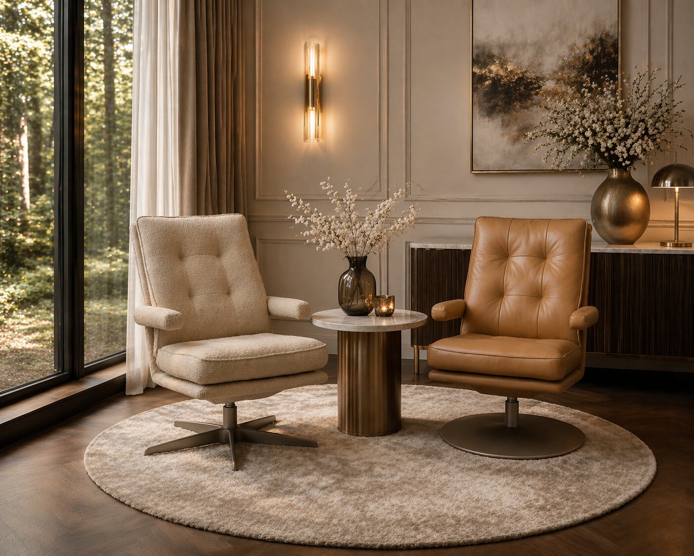 Armchair Lazy Joe (Leder of stof) - Het Anker