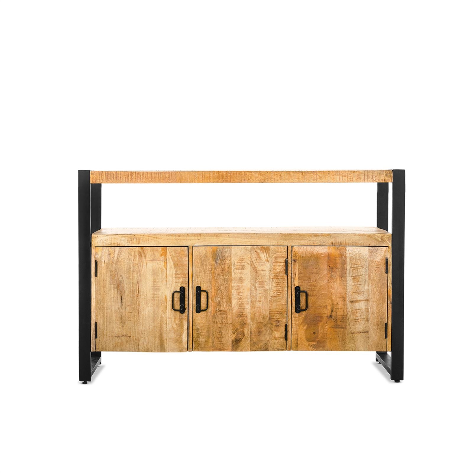 Sideboard Britt mit Türen 135 auf weißem Hintergrund, frontal aufgenommen - Benoa
