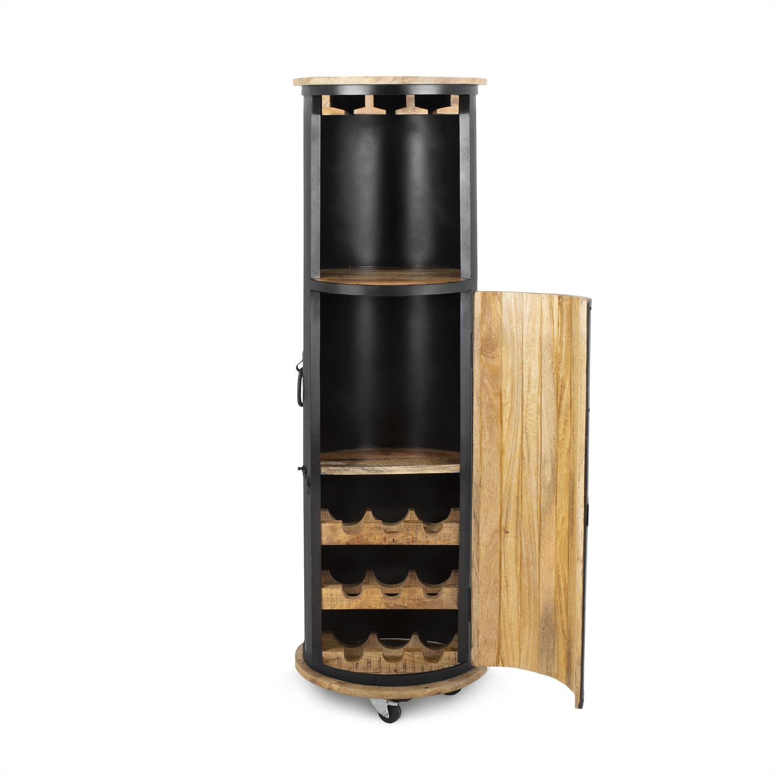 Antique Black Wine Cabinet - Benoa