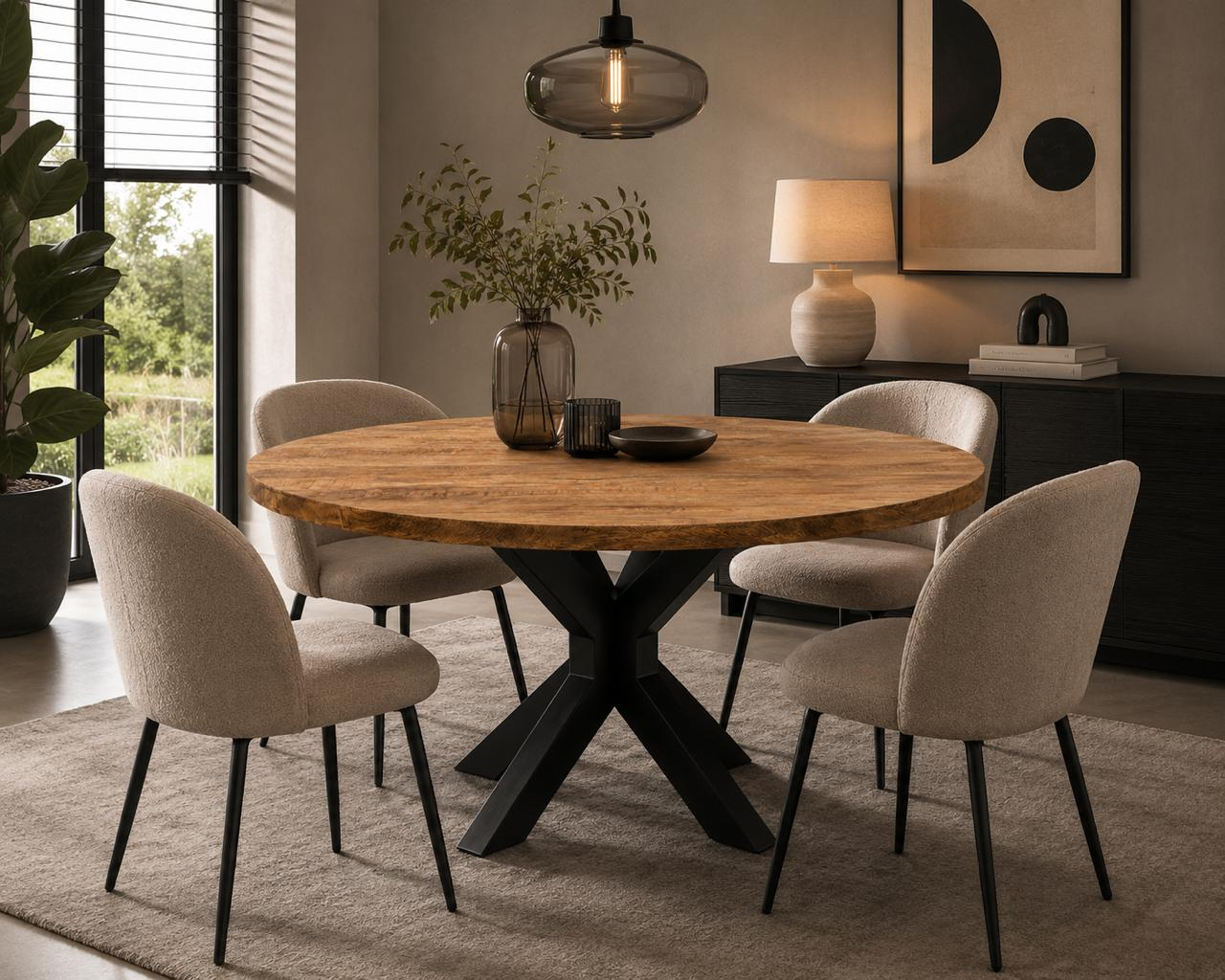 Esstisch Rund Mango 150 (Natur) - Benoa