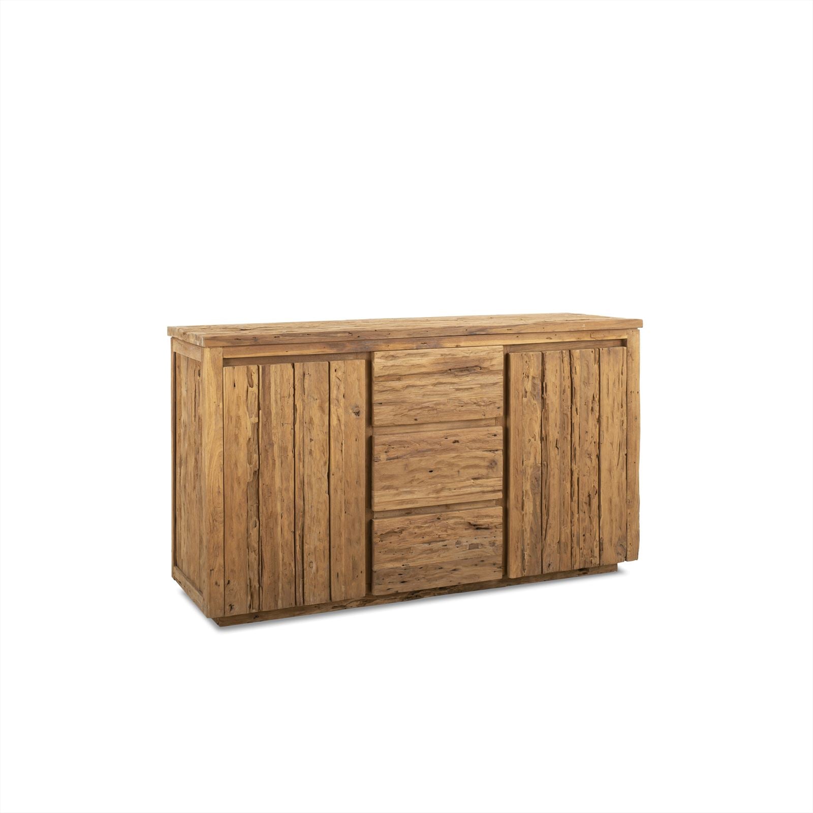 Sideboard Bridge von Benoa auf weißem Hintergrund, mit Vorder- und rechter Seitenansicht