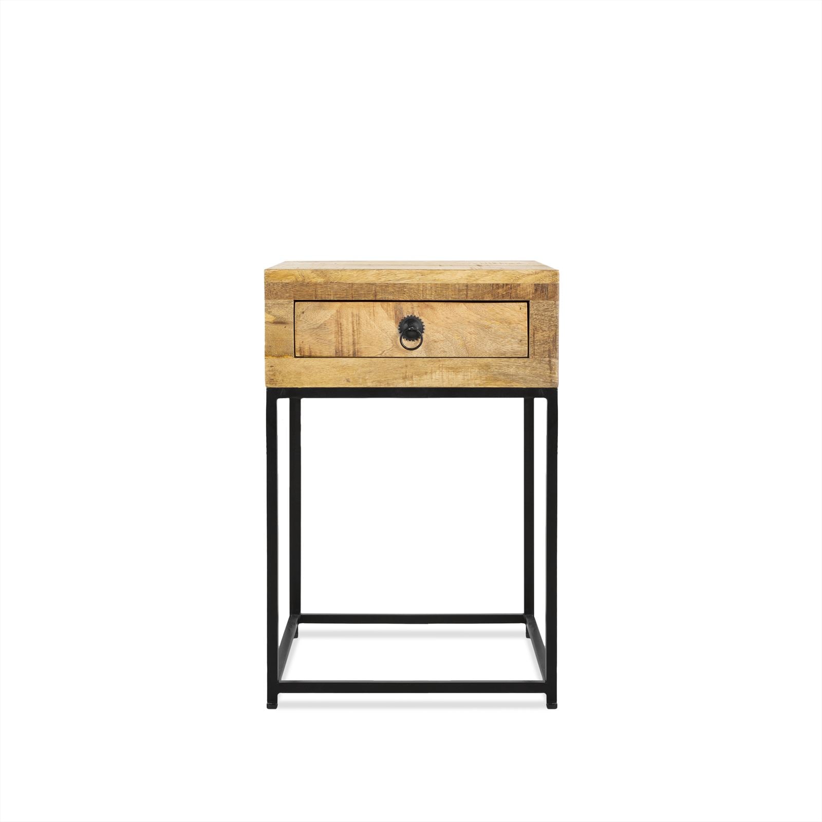 Bedside Table with Metal Frame Mango 40 - Benoa