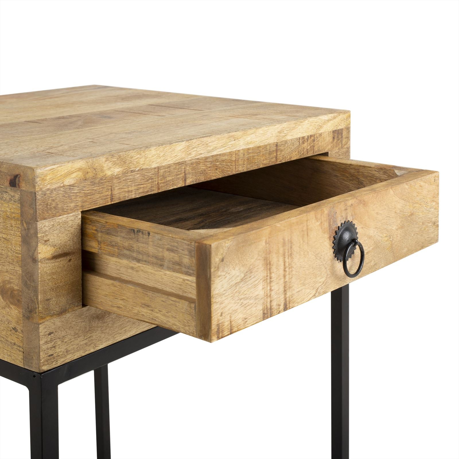 Bedside Table with Metal Frame Mango 40 - Benoa