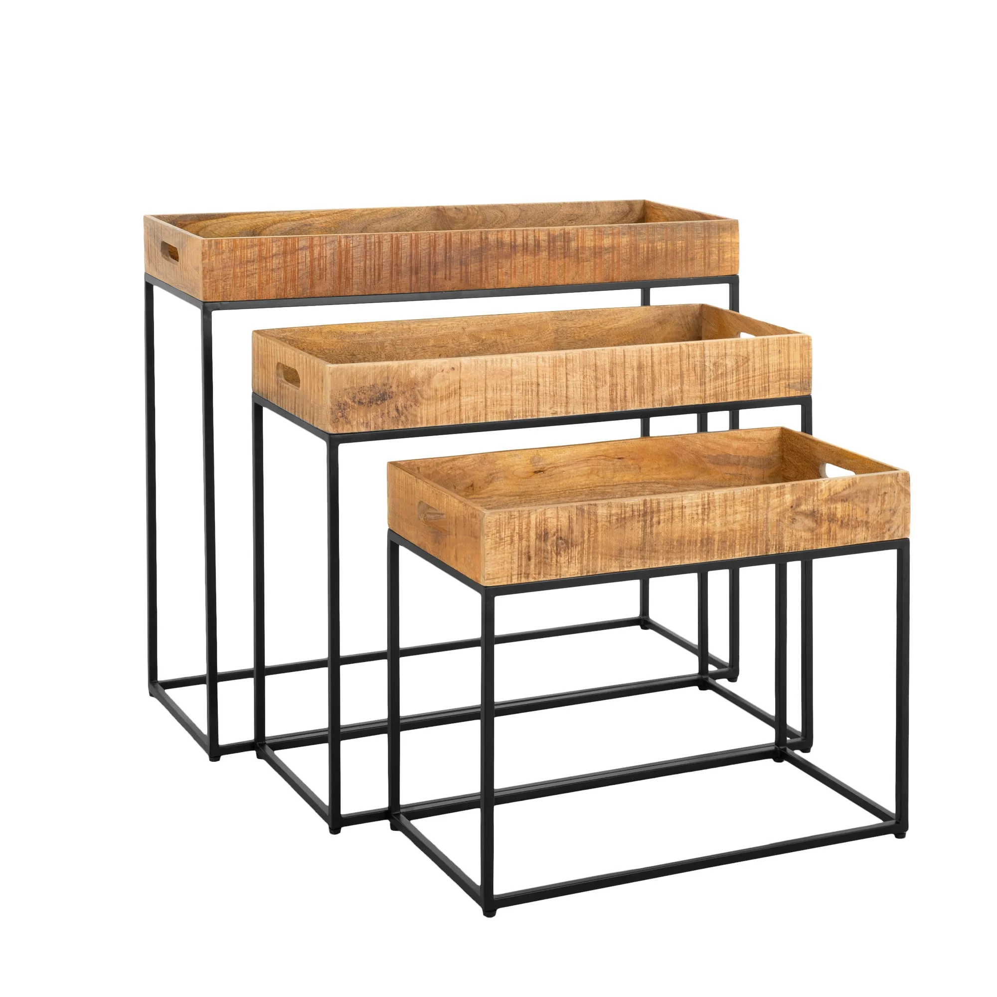 Beistelltisch mit Rand Set von 3 - Benoa