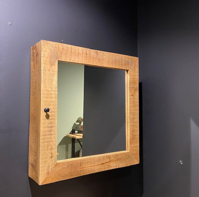Bathroom Cabinet Benoa with Door and Mirror 80