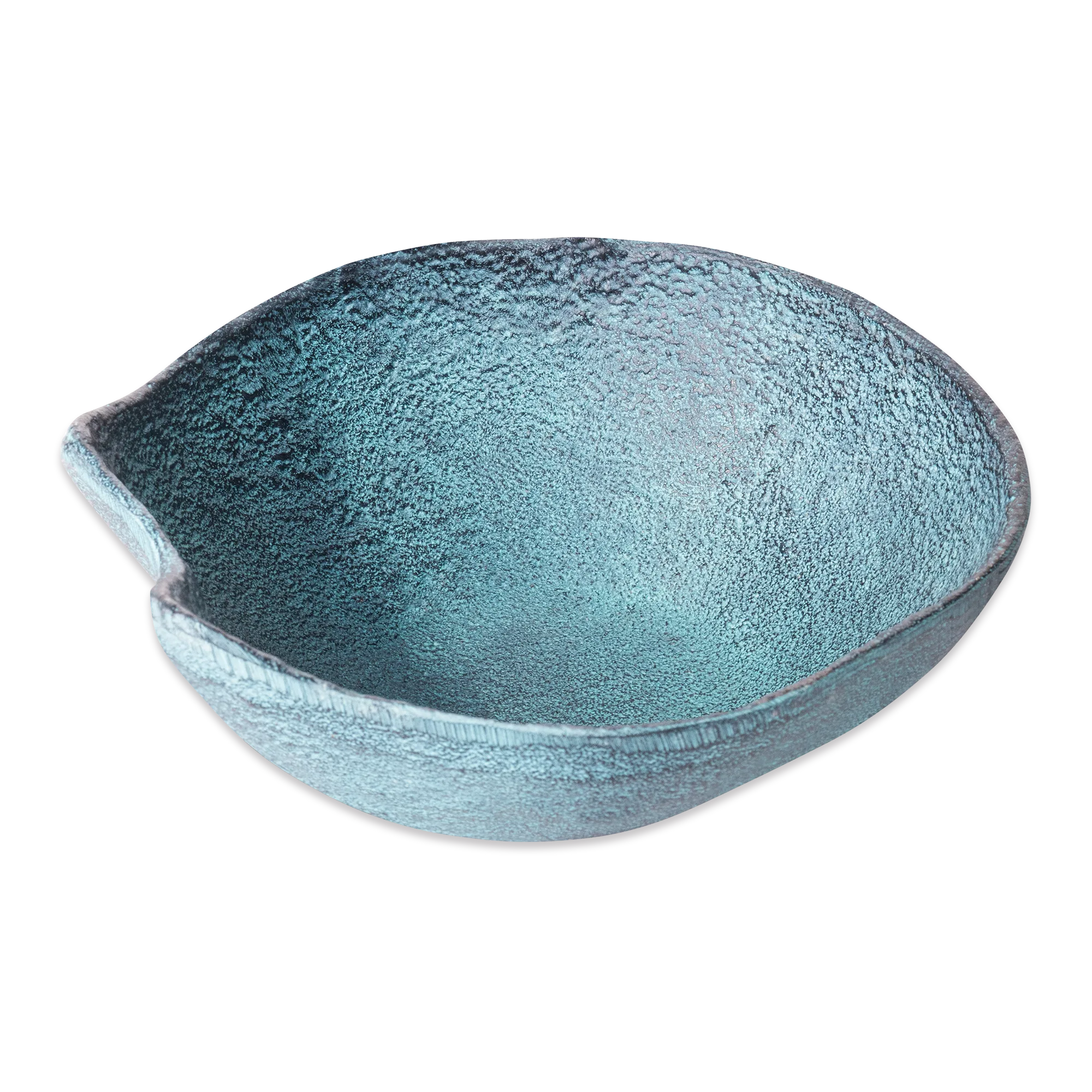 Schale Dekorativ Blau Patina Groß - Benoa