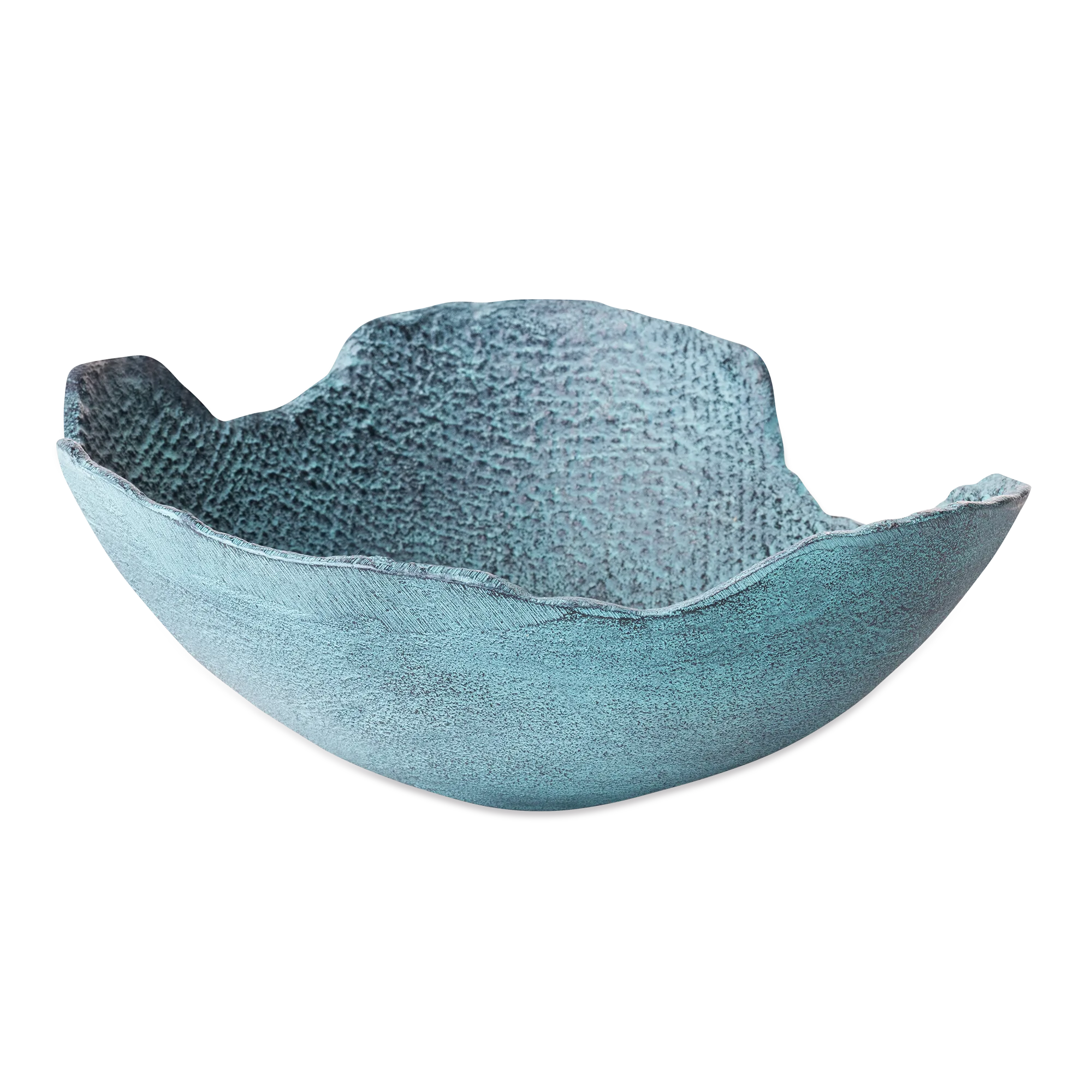 Schale Dekorativ Blau Patina Mittel - Benoa