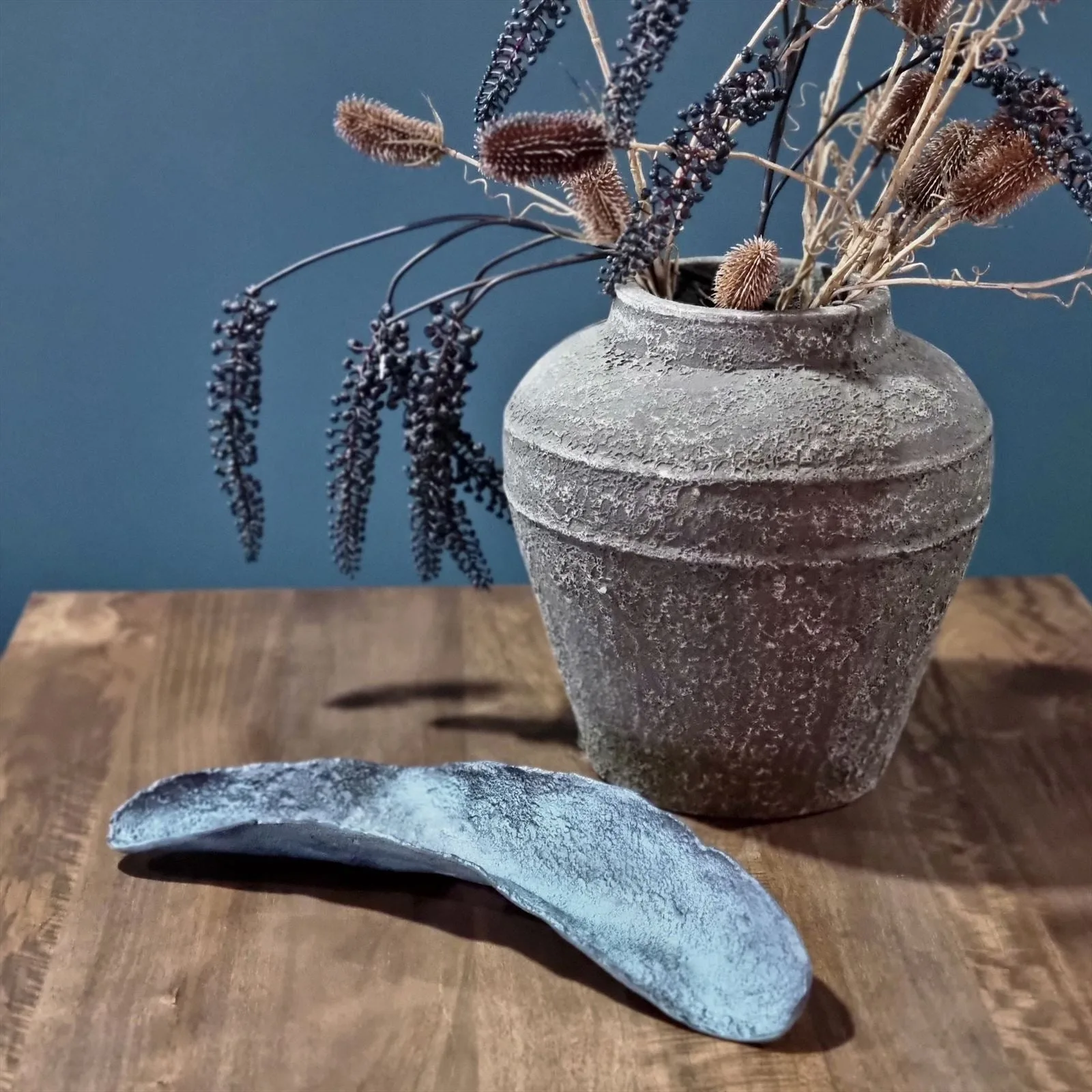 Tablett Dekorativ Blau Patina (Aluminium) - Benoa