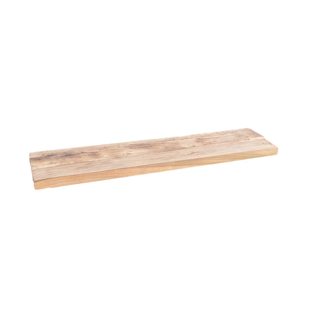 Regalbrett Medium Rustikal Teak Sanur auf weißem Hintergrund, aus leicht schräger Aufsicht - Benoa