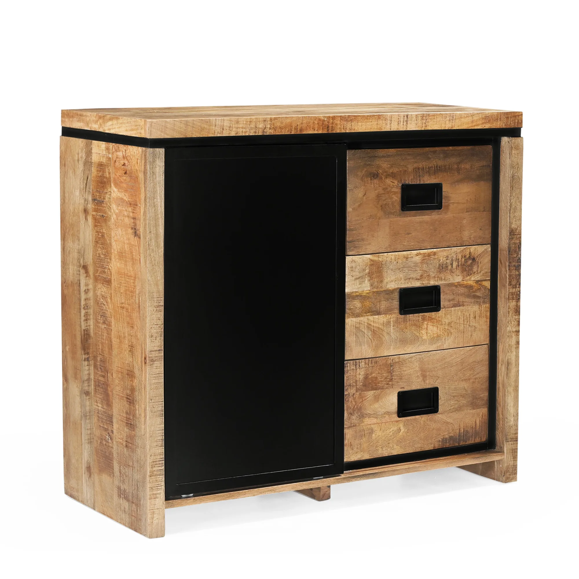 Sideboard Novelle 100 (Stahl mit Poedercoat, Schwarz) - Benoa