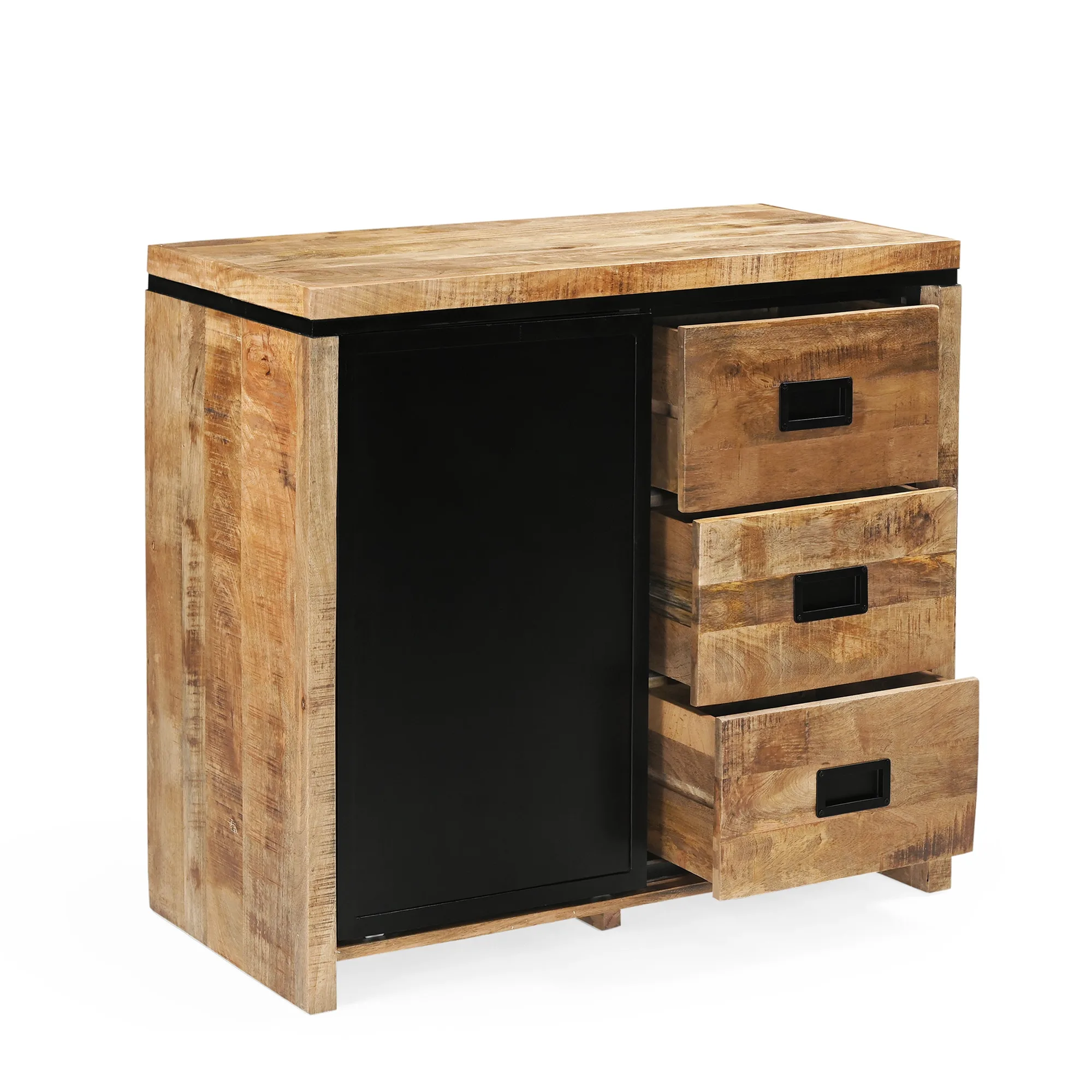 Sideboard Novelle 100 (Stahl mit Poedercoat, Schwarz) - Benoa