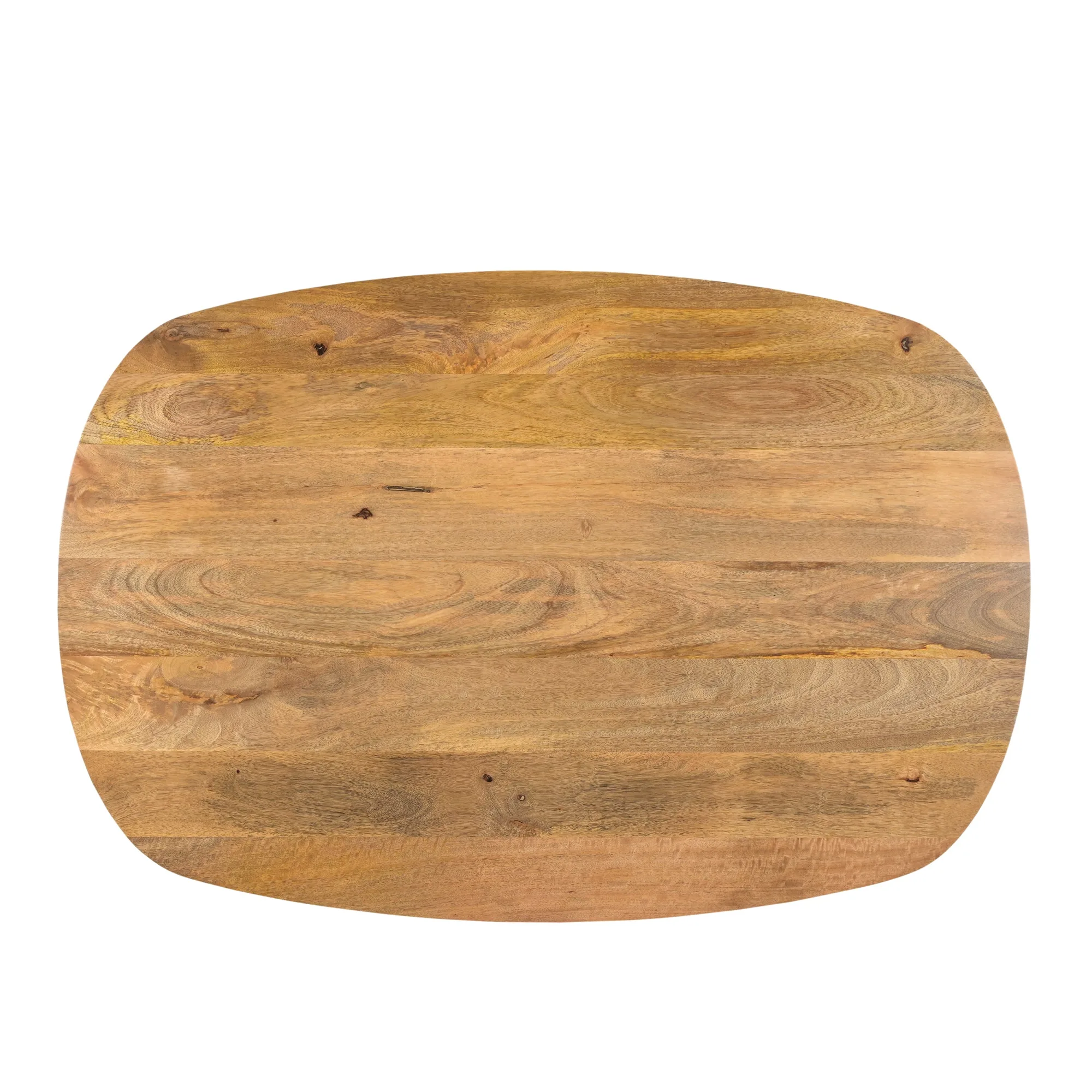 Esstisch Dänisch Oval Runa mit Holzuntergestell (Mangoholz, Natur) - Benoa