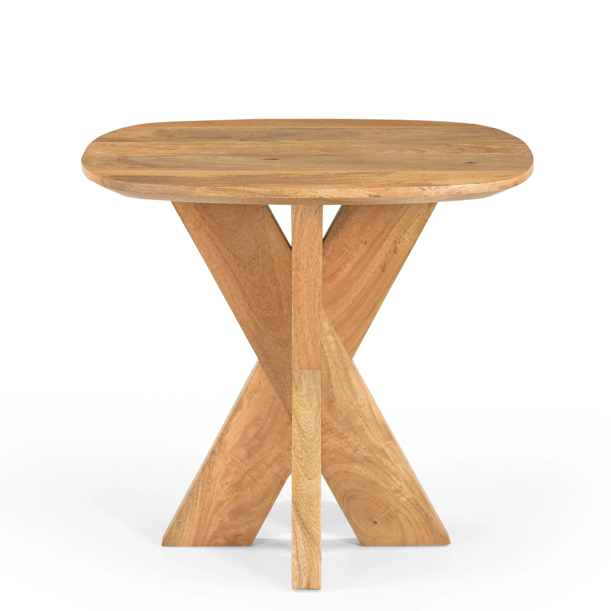 Side Table Danish Oval Runa with Wooden Base 60 - Benoa