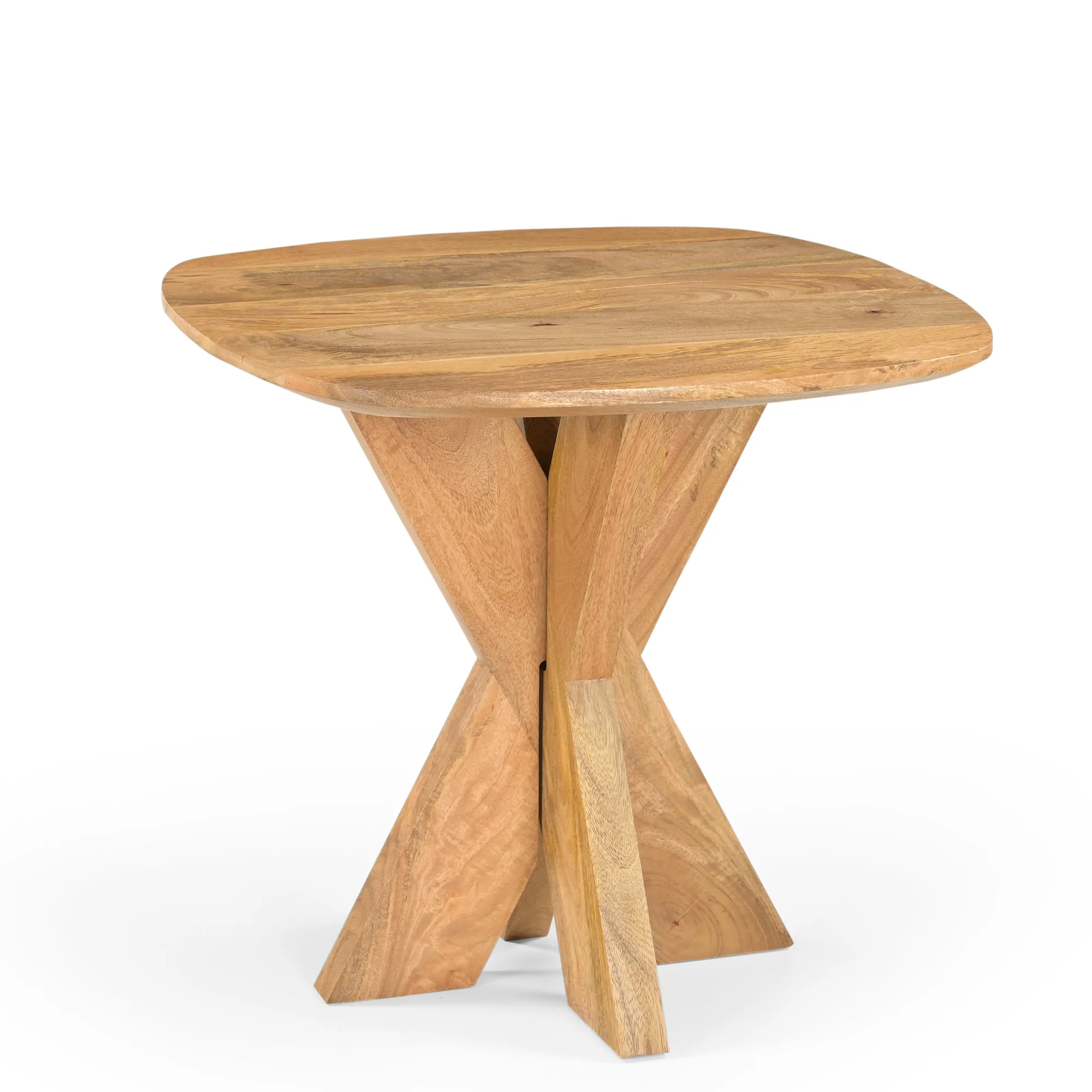 Side Table Danish Oval Runa with Wooden Base 60 - Benoa