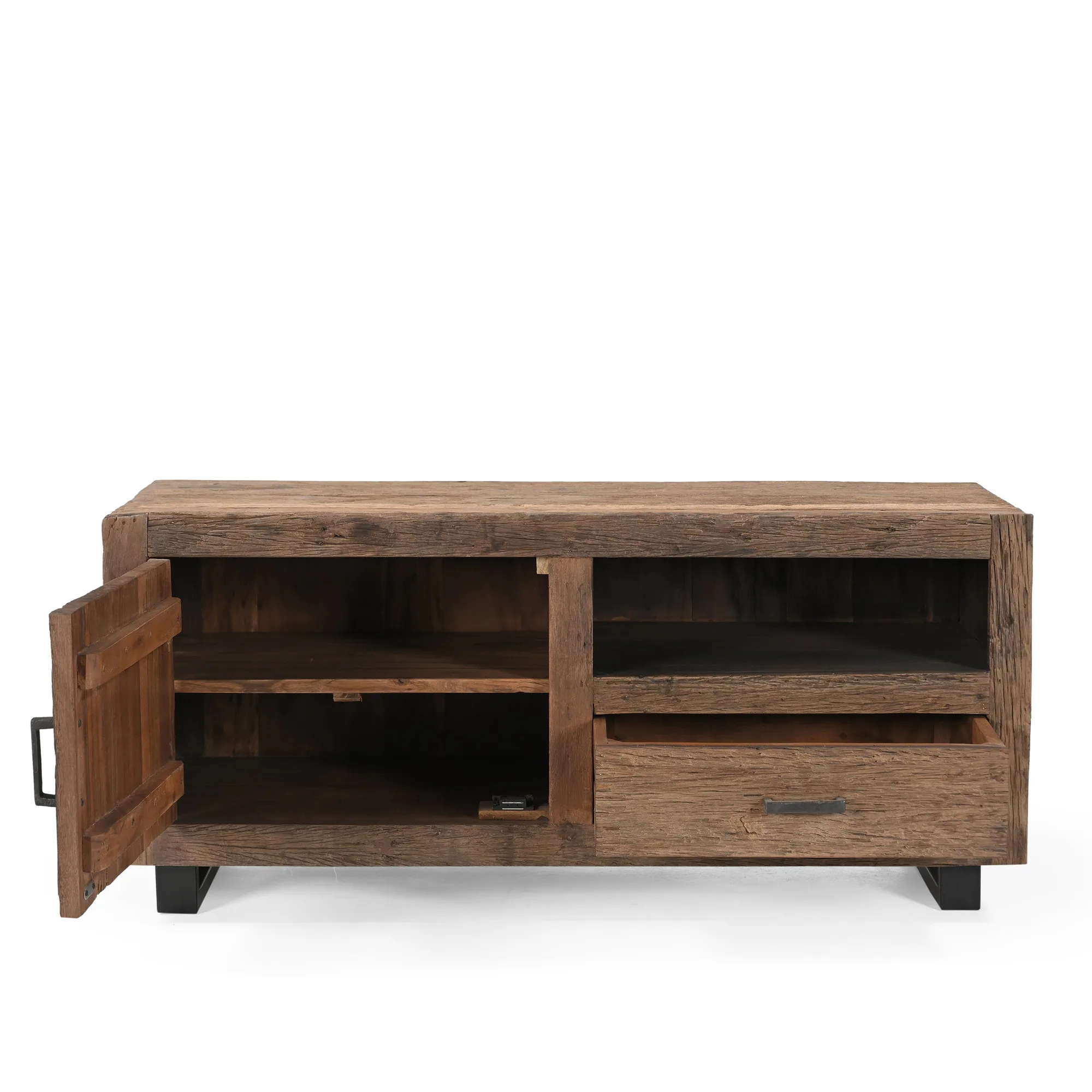 TV-Schrank Roots 1 Tür 1 Schublade 110 (verweerd Holz, Natur) - Benoa