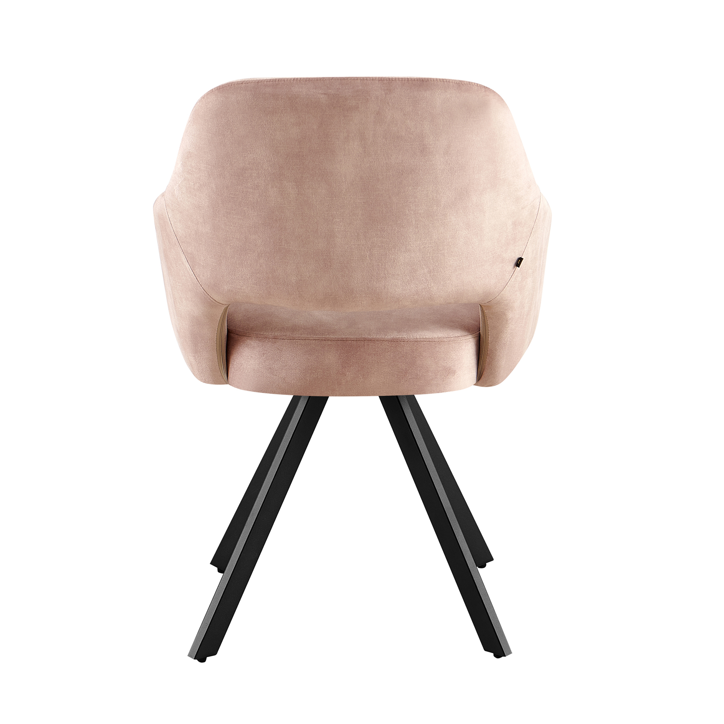 Esszimmerstuhl Emilie Adore 12 Taupe, von hinten auf weißem Hintergrund fotografiert - Benoa