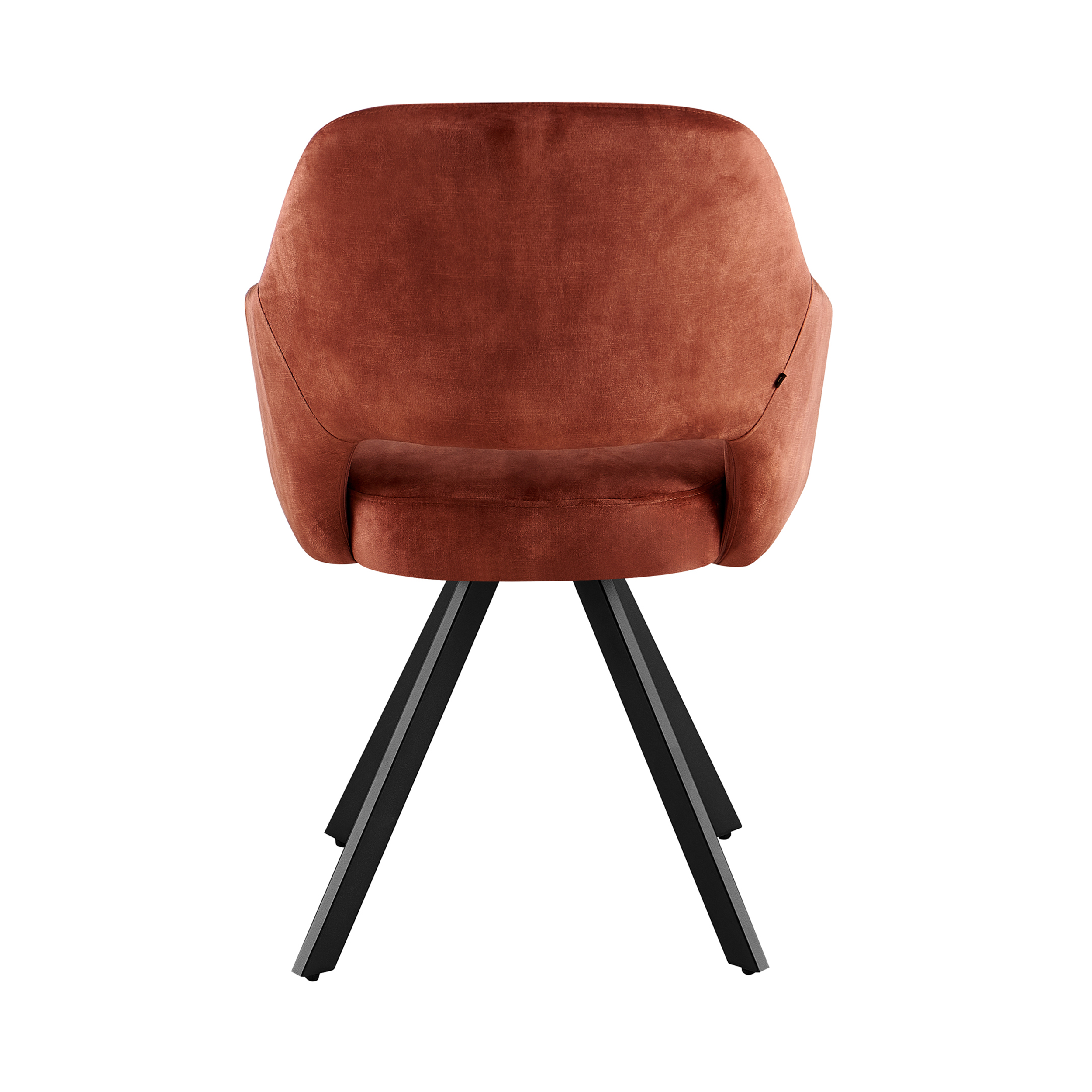 Esszimmerstuhl Emilie Adore 24 Terracotta, von hinten auf weißem Hintergrund - Benoa