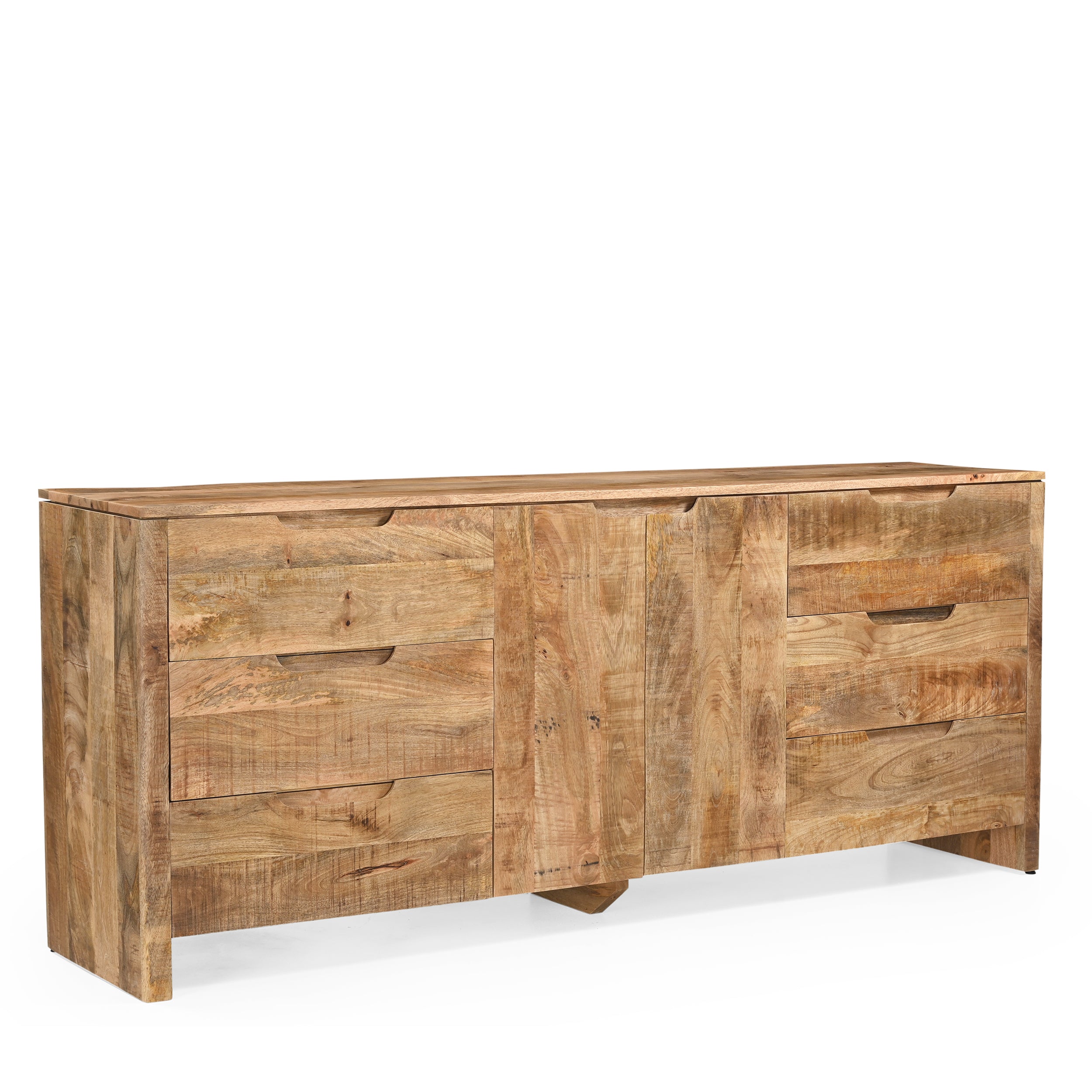 Sideboard Sophie auf weißem Hintergrund, mit Vorderseite und rechter Seite sichtbar - Benoa