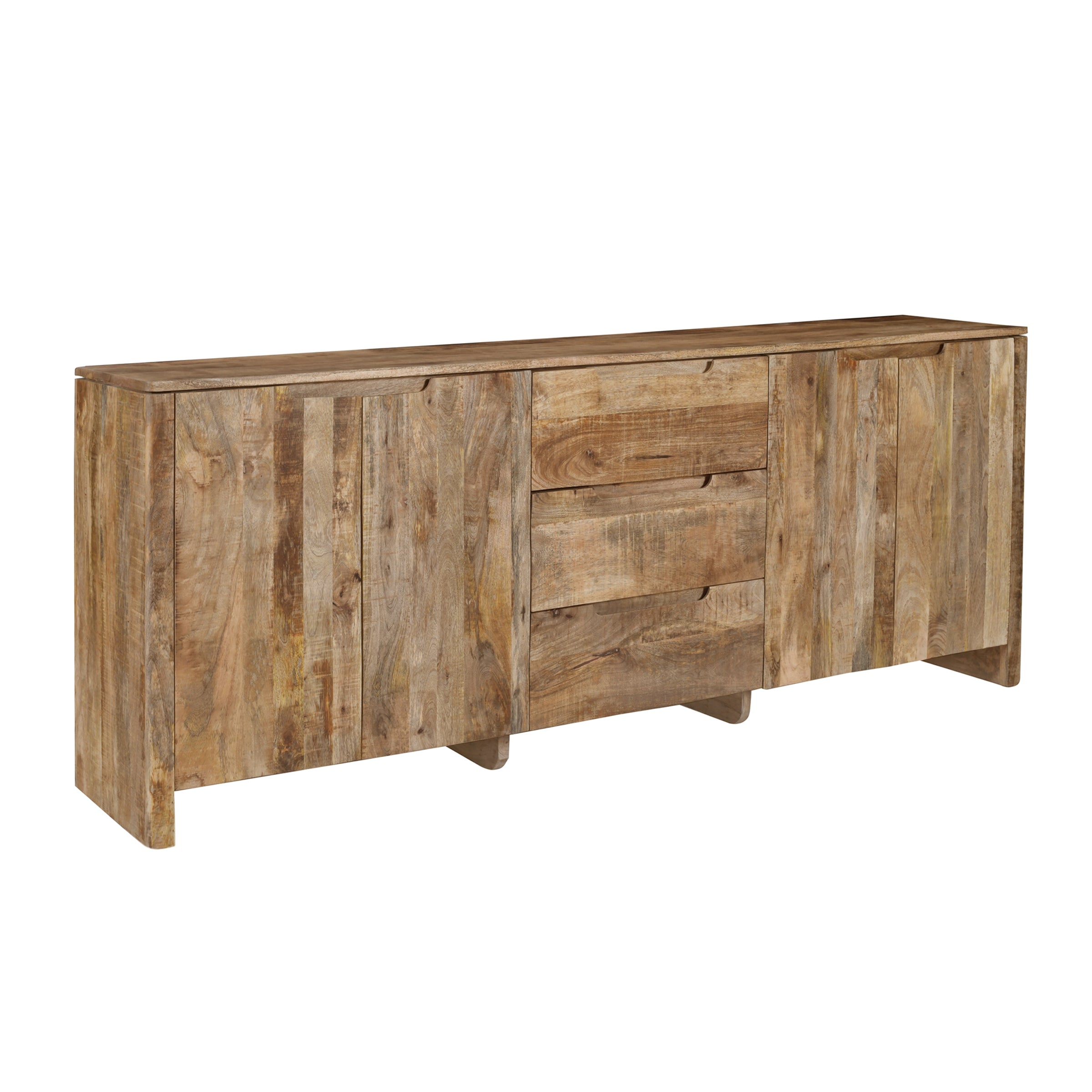 Sideboard Sophie auf weißem Hintergrund, mit Vorder- und rechter Seite sichtbar - Benoa