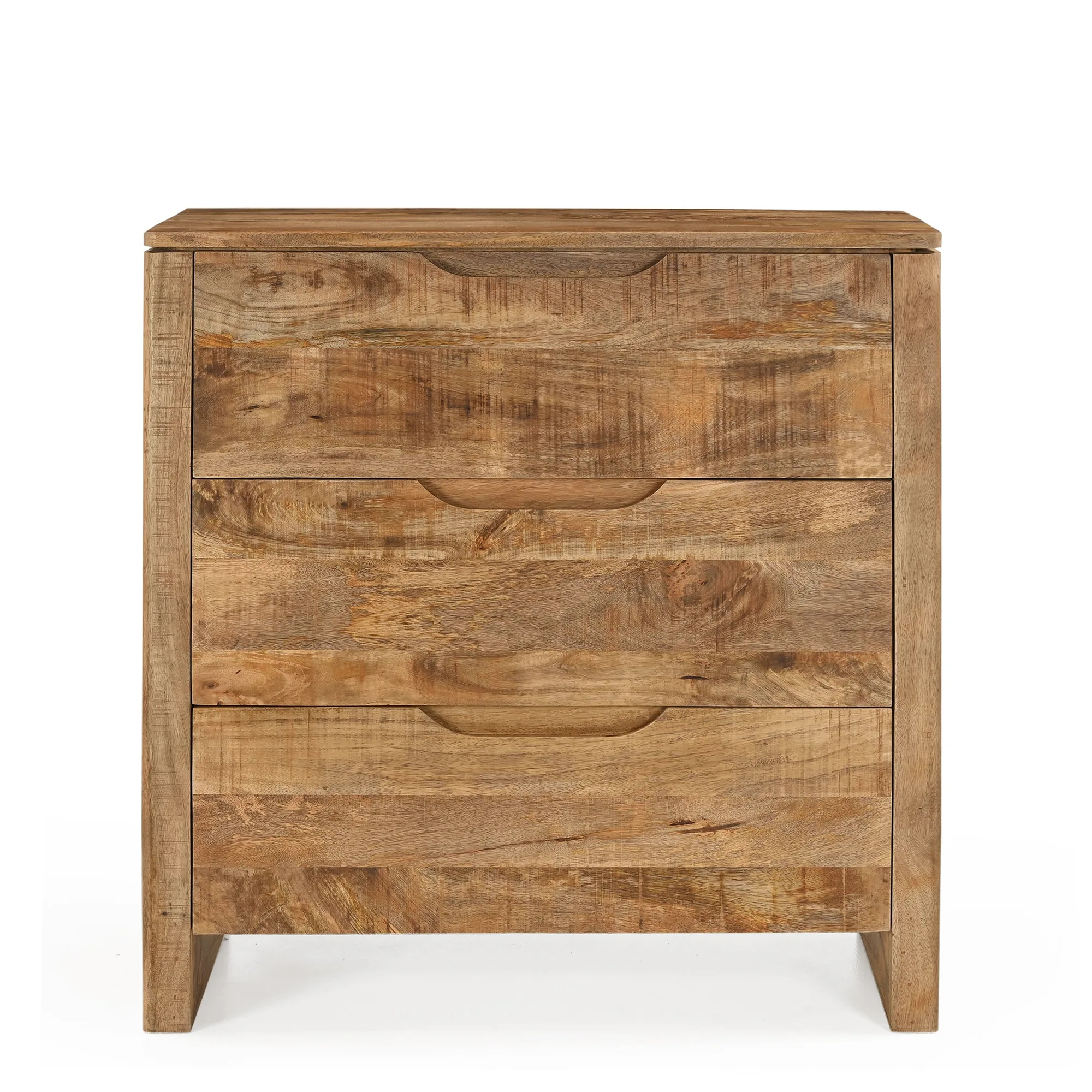 Kommode Sophie mit 3 Schubladen (Mangoholz, Natur) - Benoa