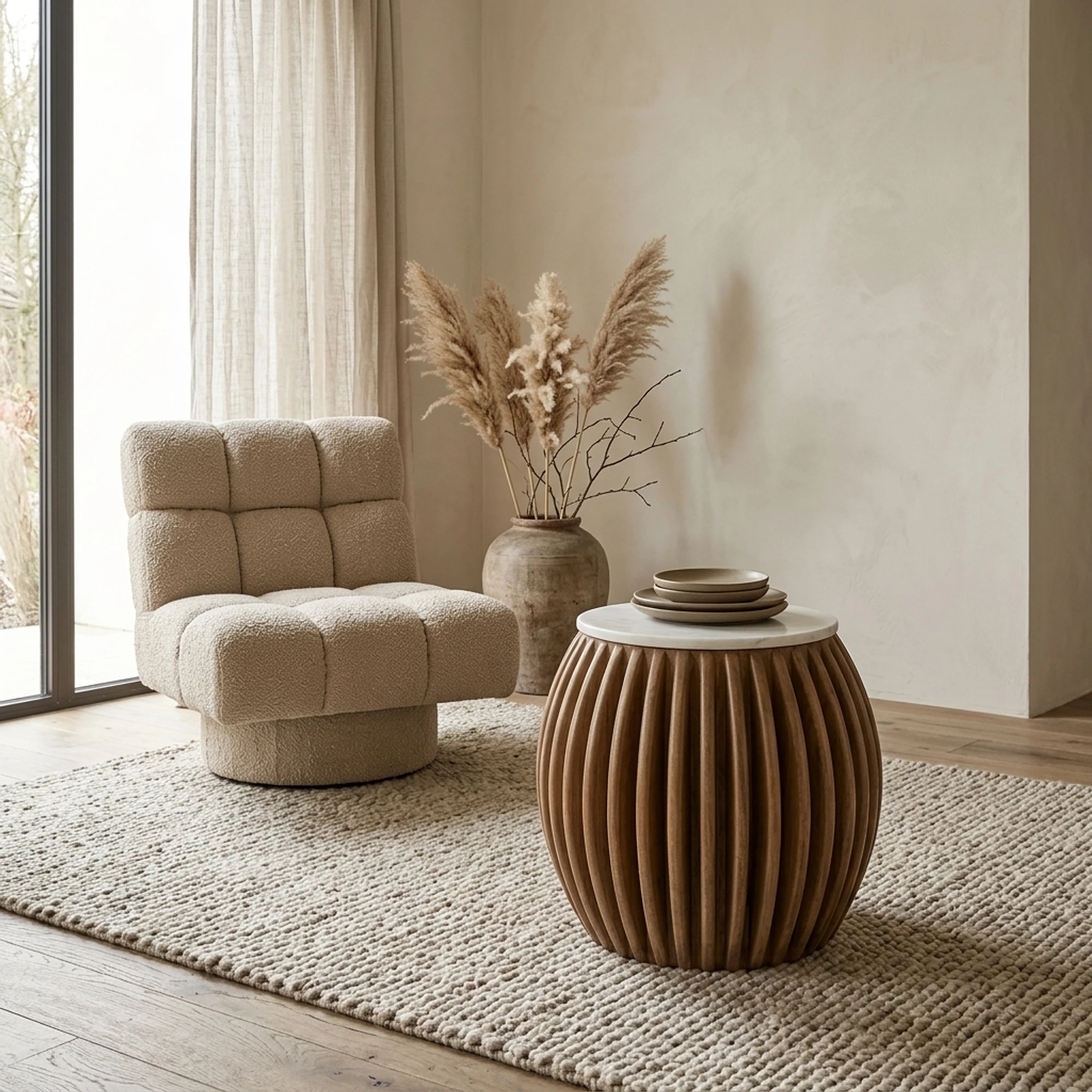 Memphis Side Table Natural - Eleonora