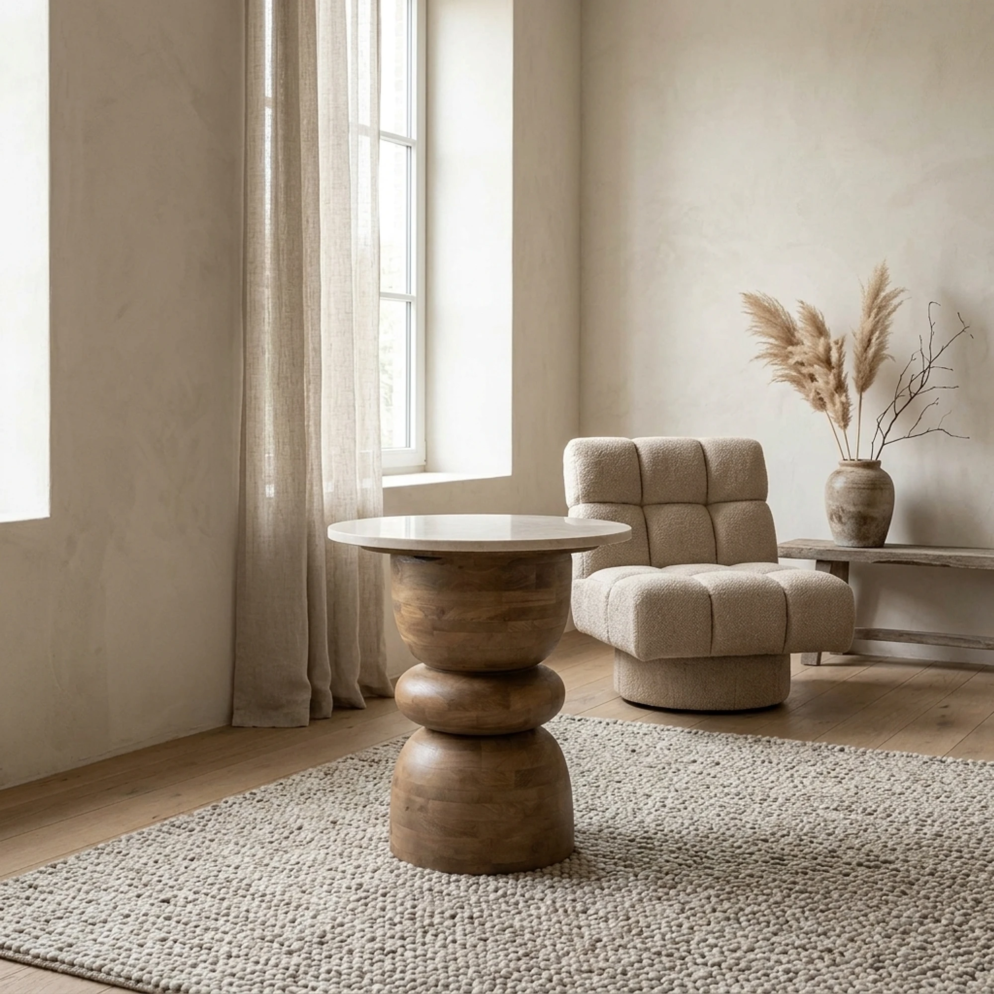 Pippa Natural Side Table - Eleonora