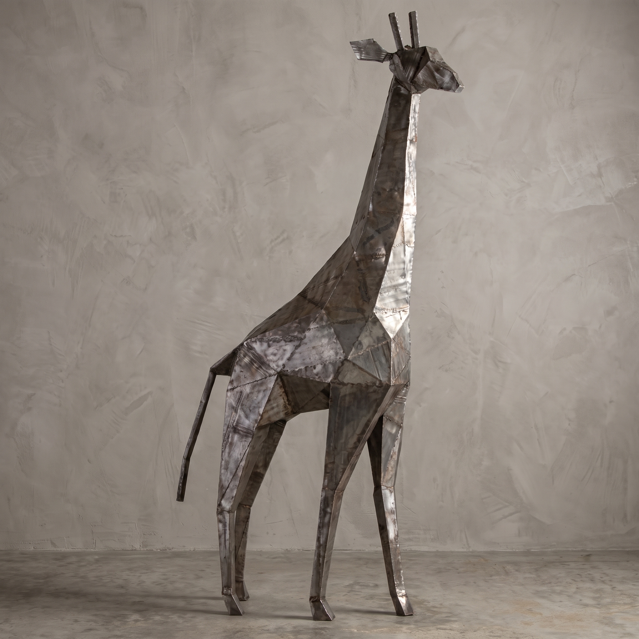Giraffe aus Metall, 300 cm hoch