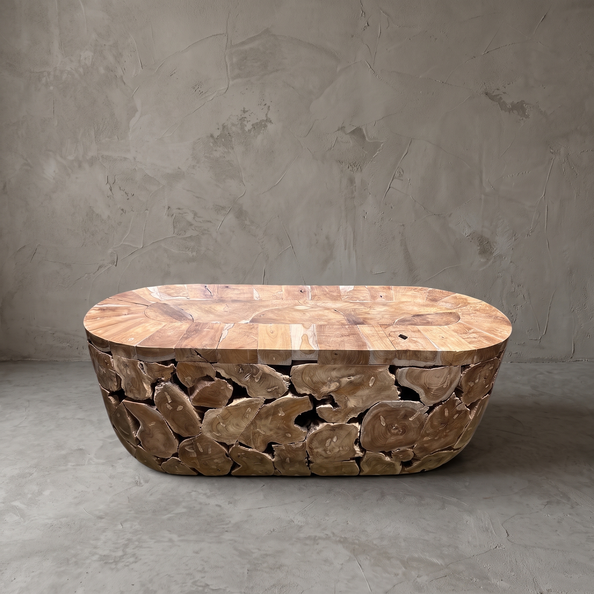 Pandu oval teak coffee table - World of Brosi
