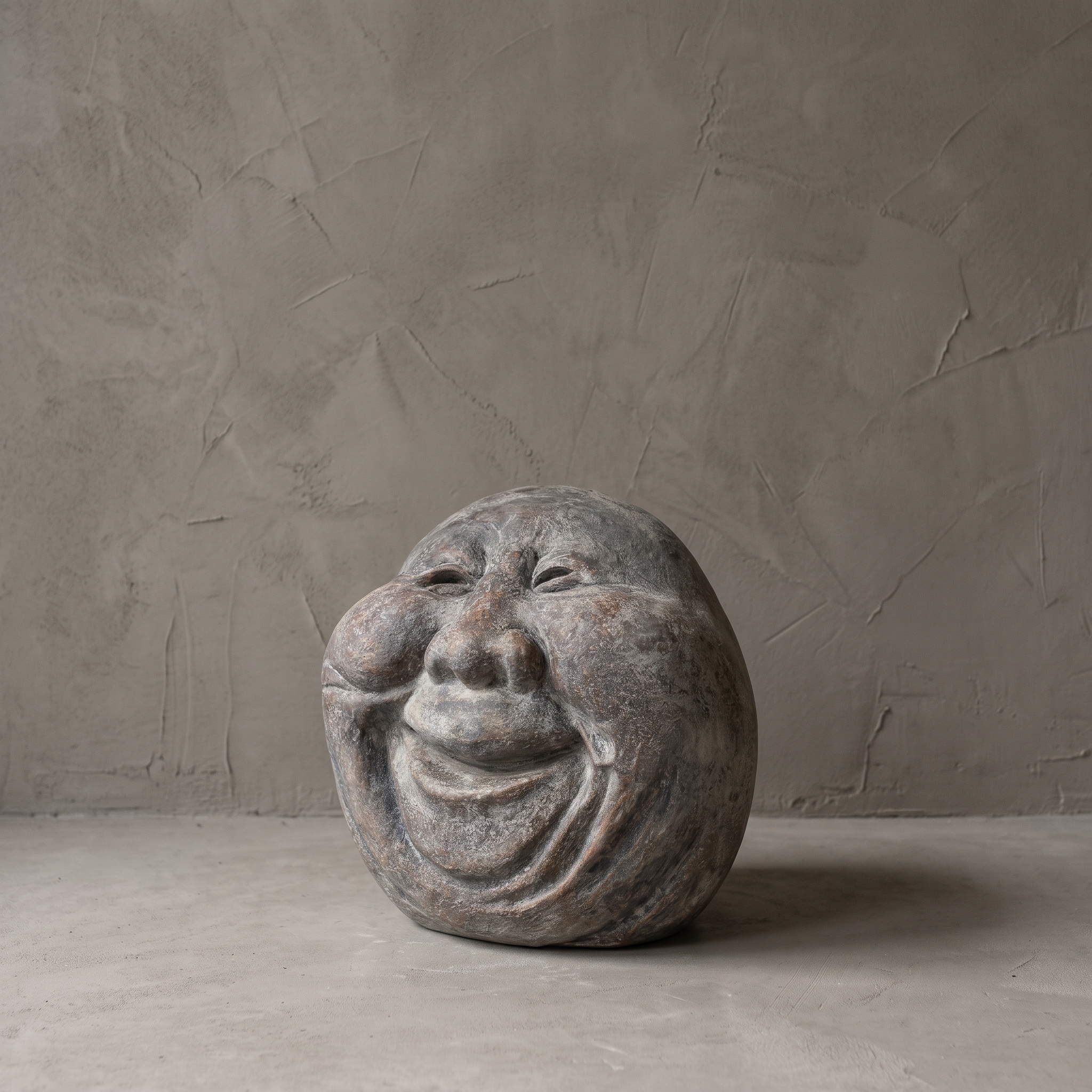 Moon Kepala polystone sculpture, old man, 50 cm long - World of Brosi