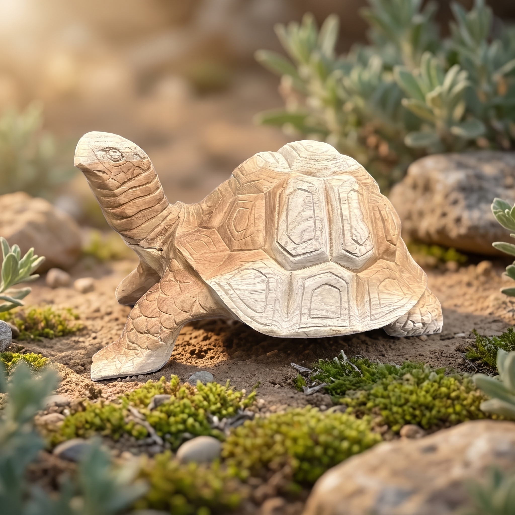 Schildkröte Klirong aus recyceltem Teak, 45 cm lang