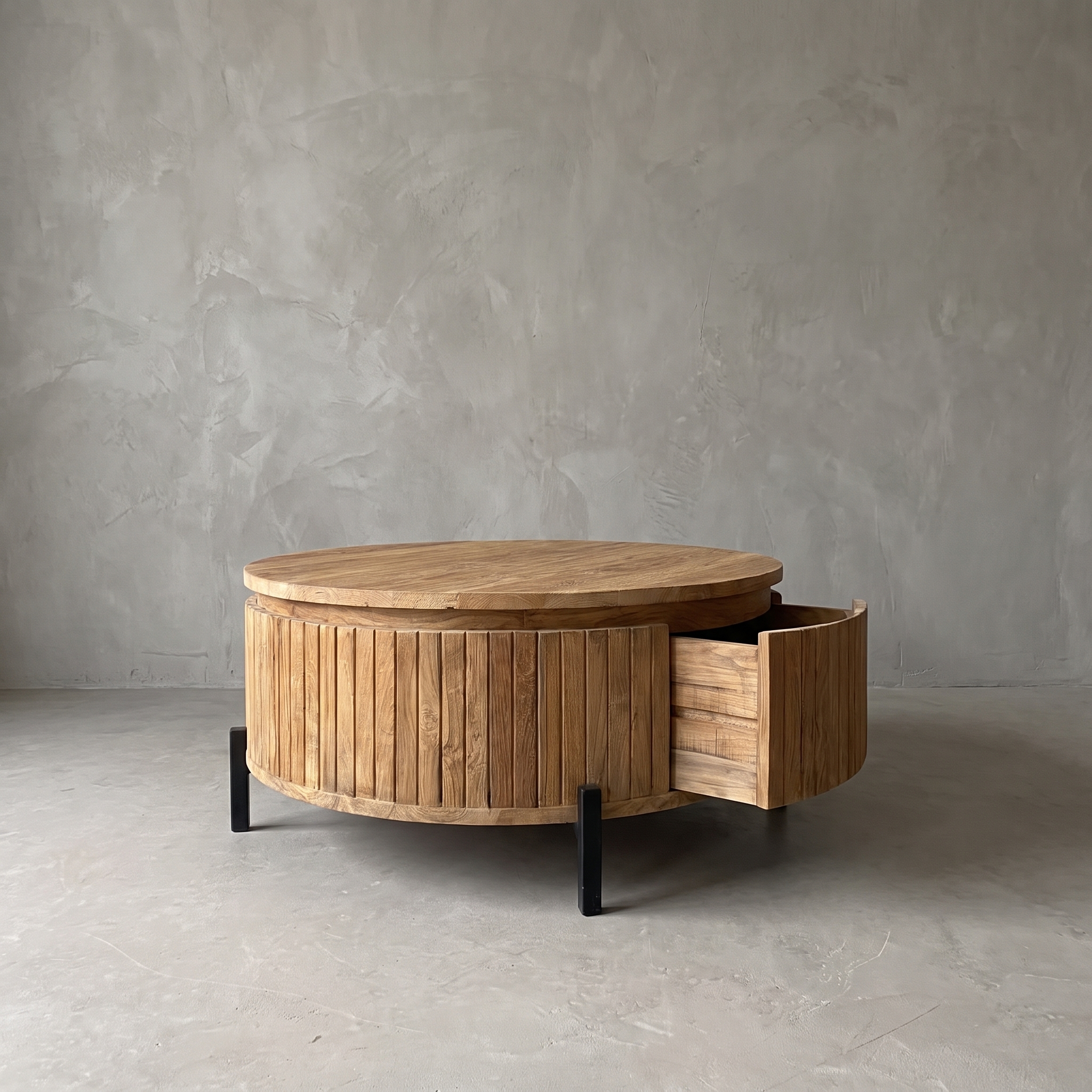 Mesa de centro Cortese teca redonda - World of Brosi