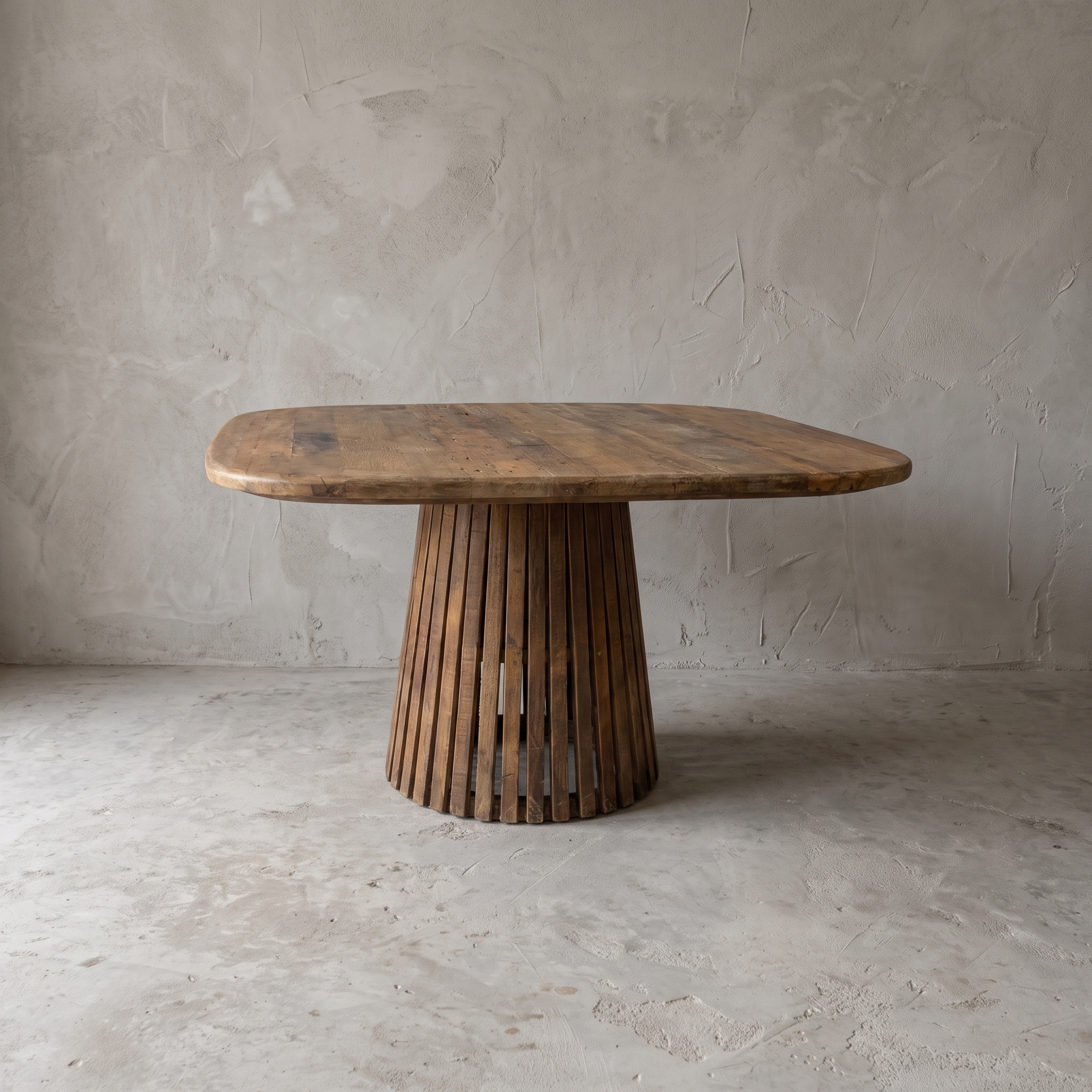 Eettafel Balok Meja van gerecycled hardhout, 130 cm