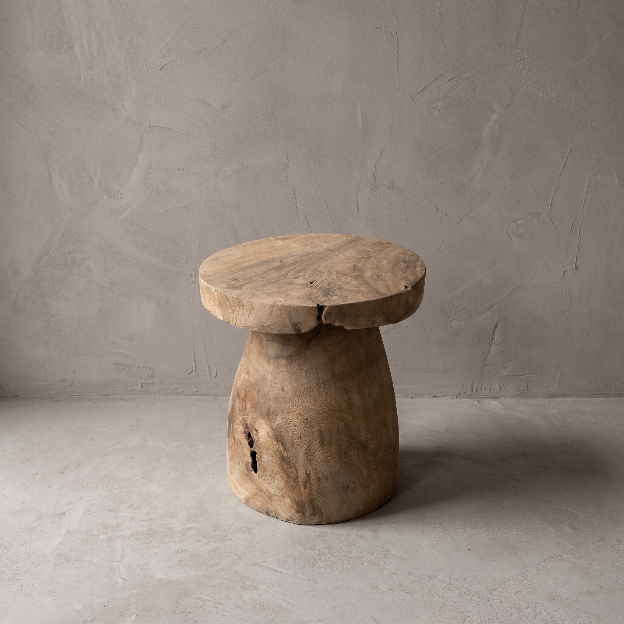 Mushroom root-wood stool