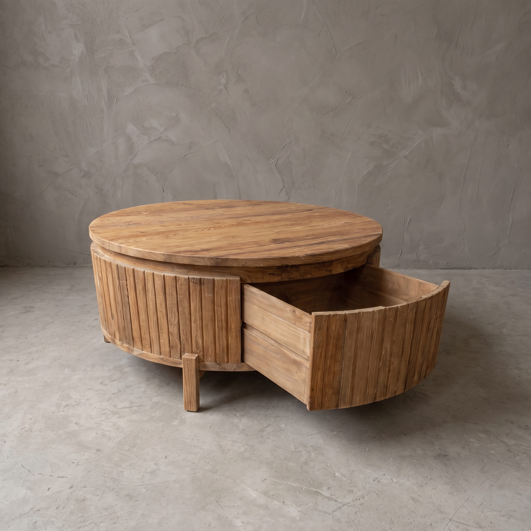 Couchtisch Cortese Teak rund
