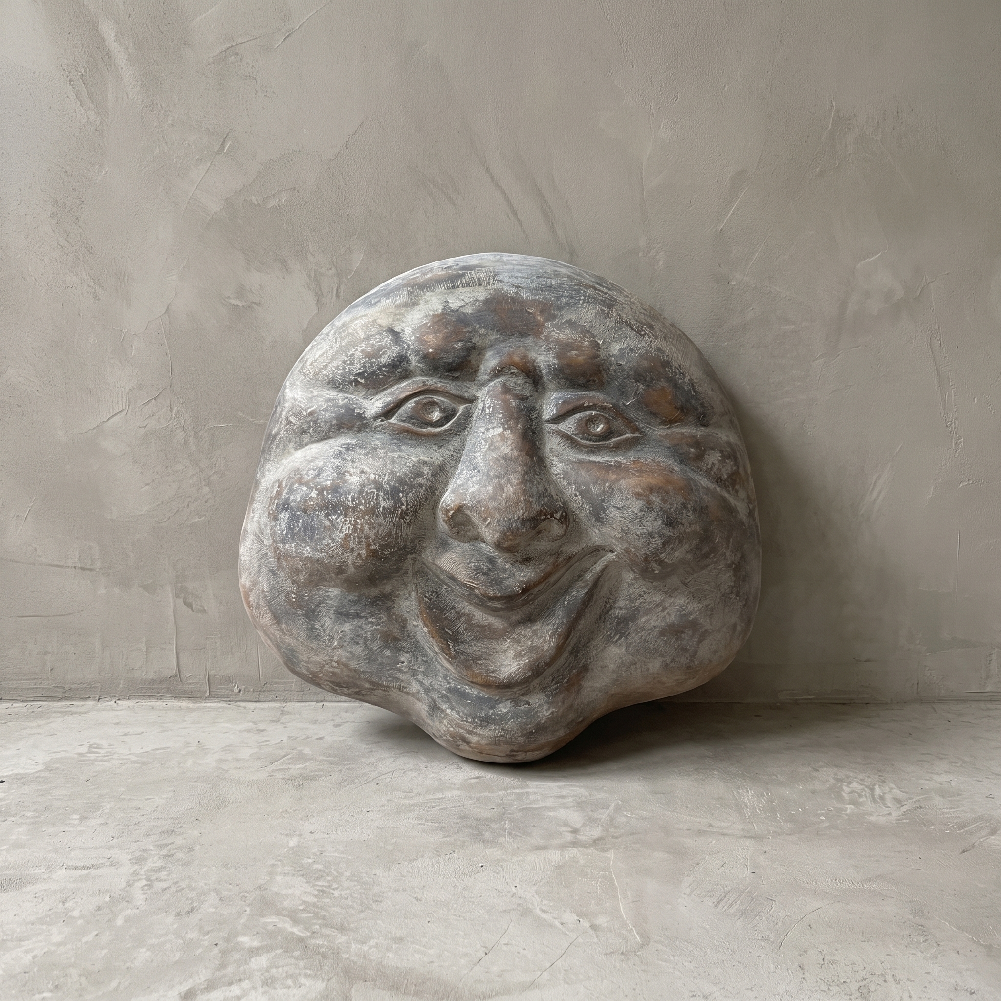 Moon Senyum polystone sculpture, 50 cm long - World of Brosi