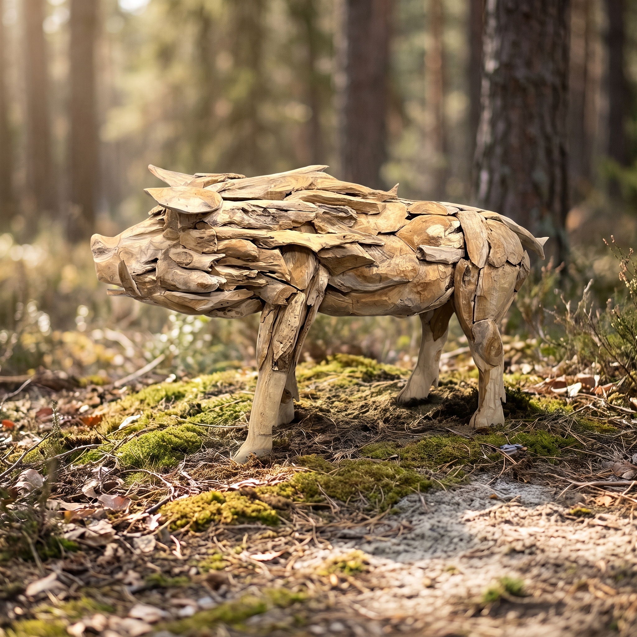 Reclaimed teak wild boar - World of Brosi