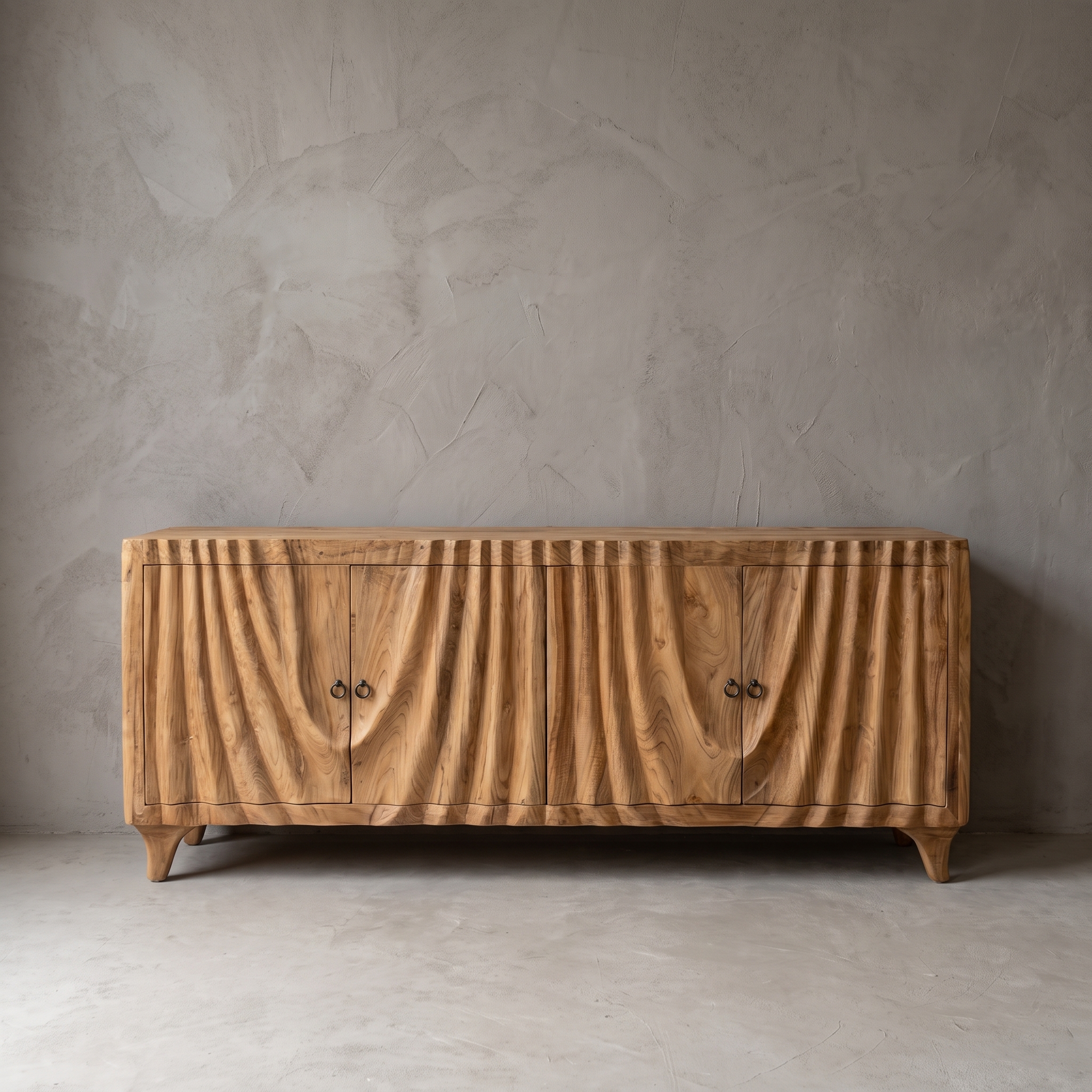 Drapery teak sideboard - World of Brosi