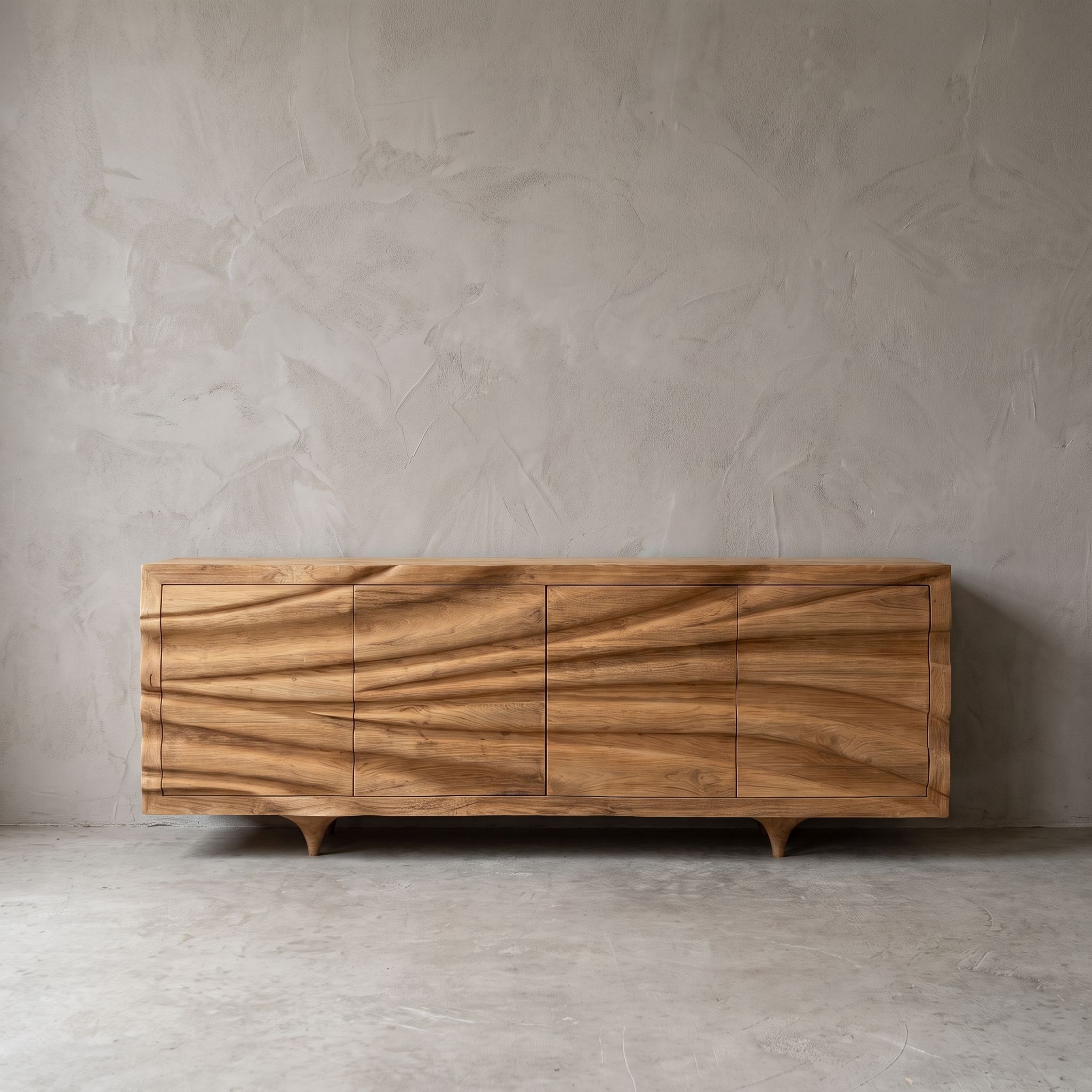 Nyawa horizontal wave sideboard (Teak) - World of Brosi