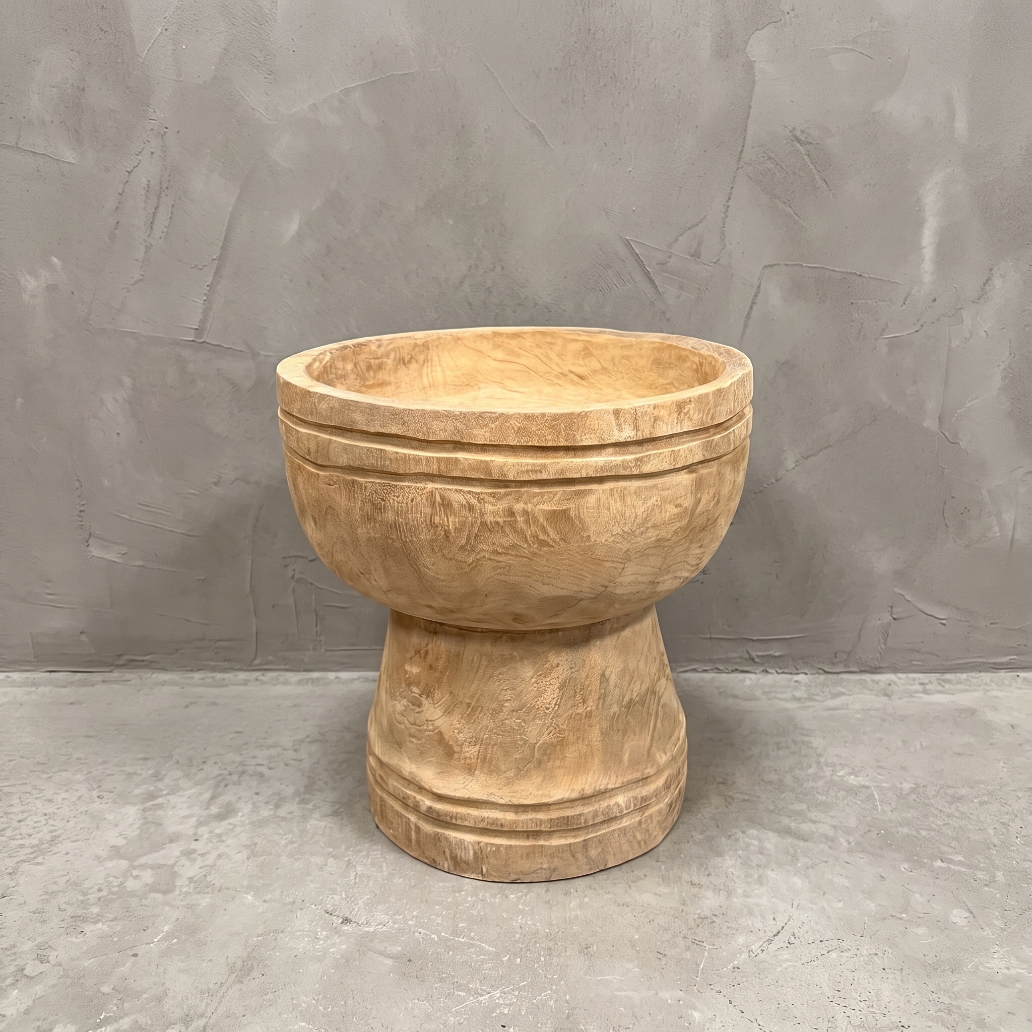 Roots Ray reclaimed teak pedestal pot 40 cm
