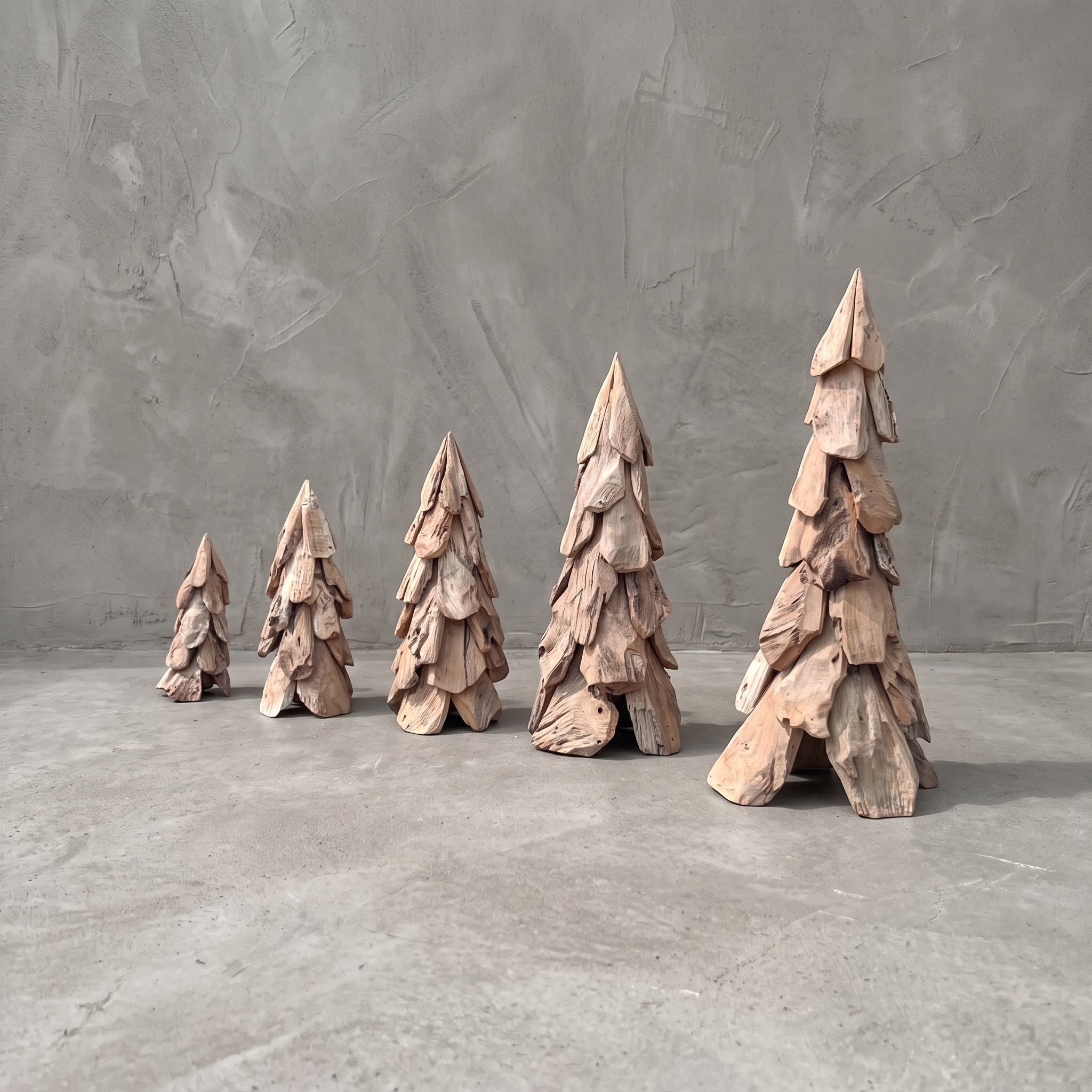 Reclaimed teak Christmas tree without base