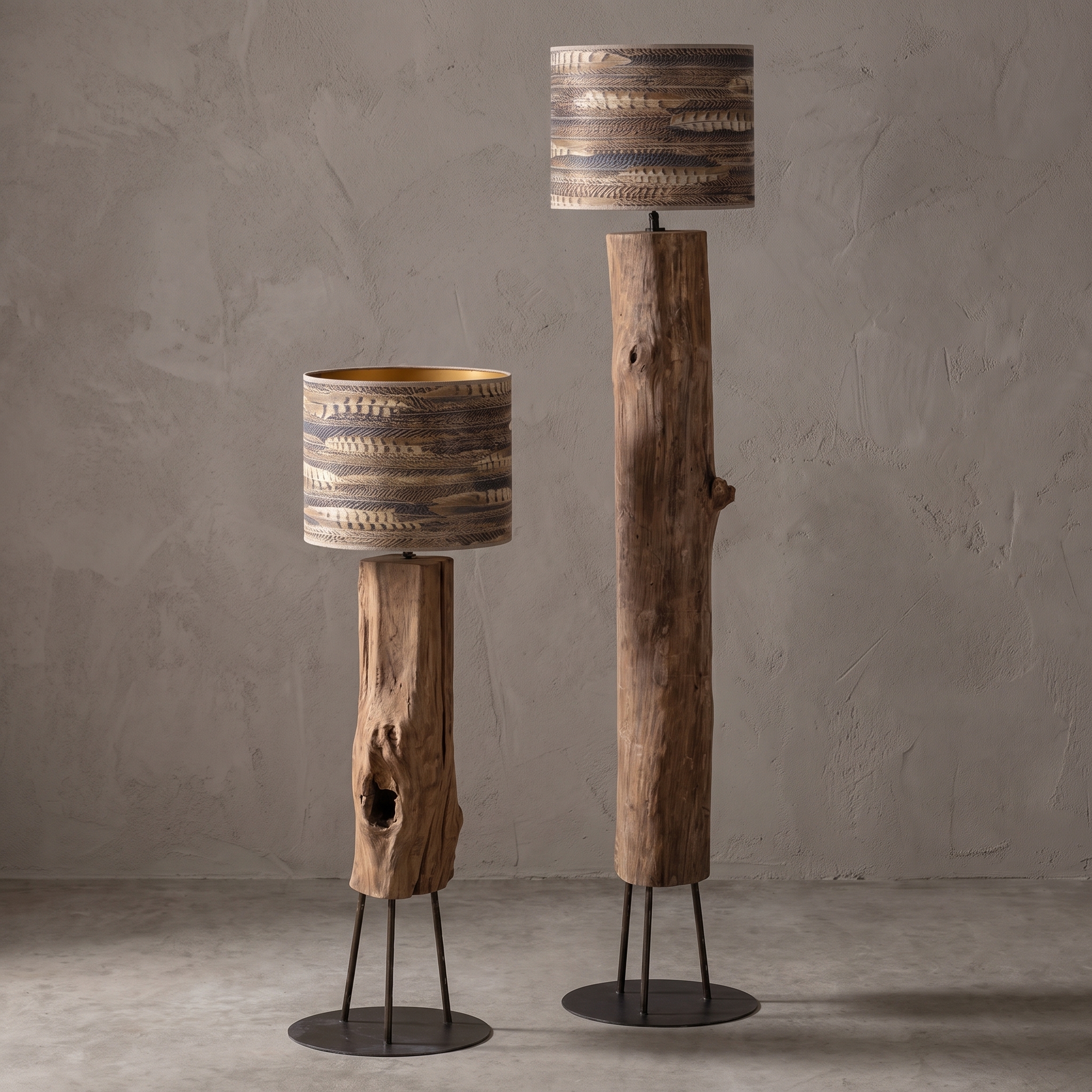 Nina teak lamp base