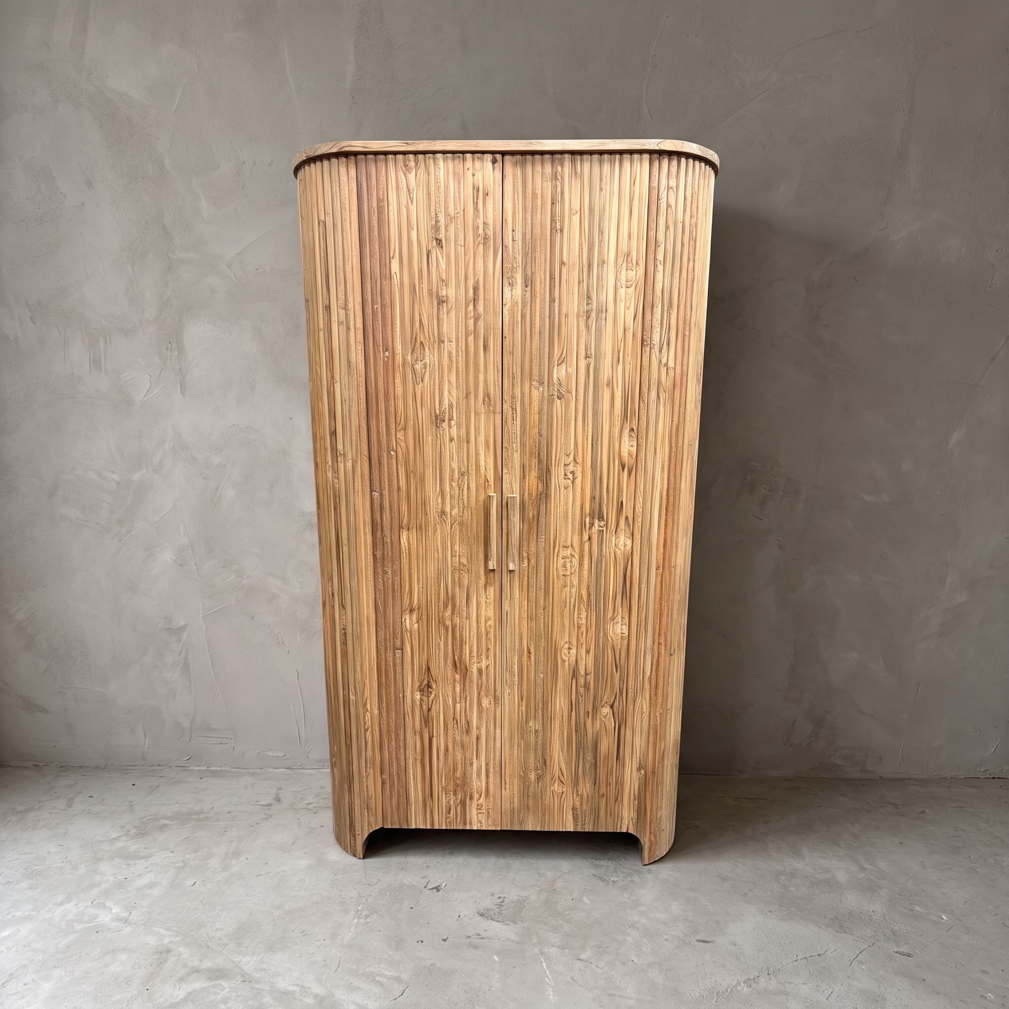 Bailar teak tall cabinet (Brown) - World of Brosi