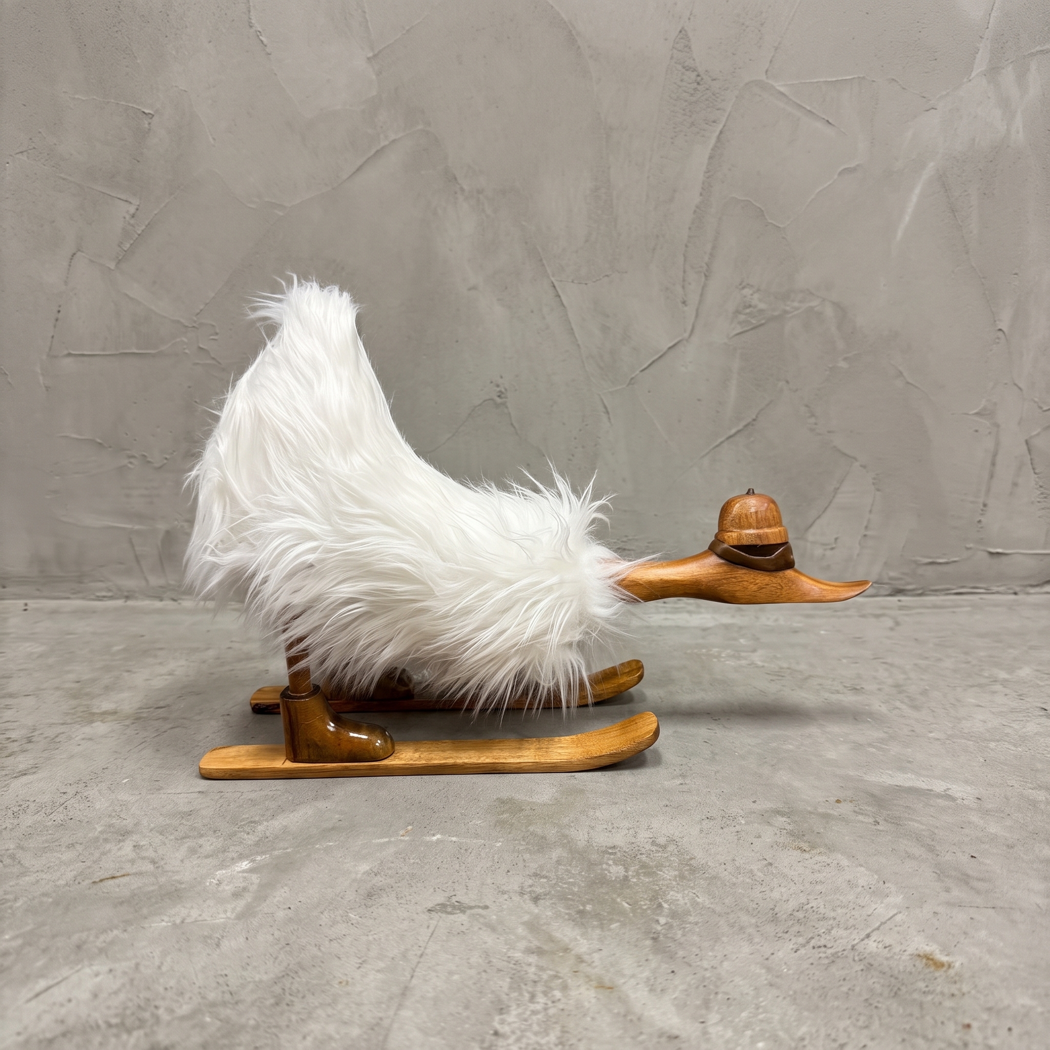 Bamboo duck on skis - World of Brosi