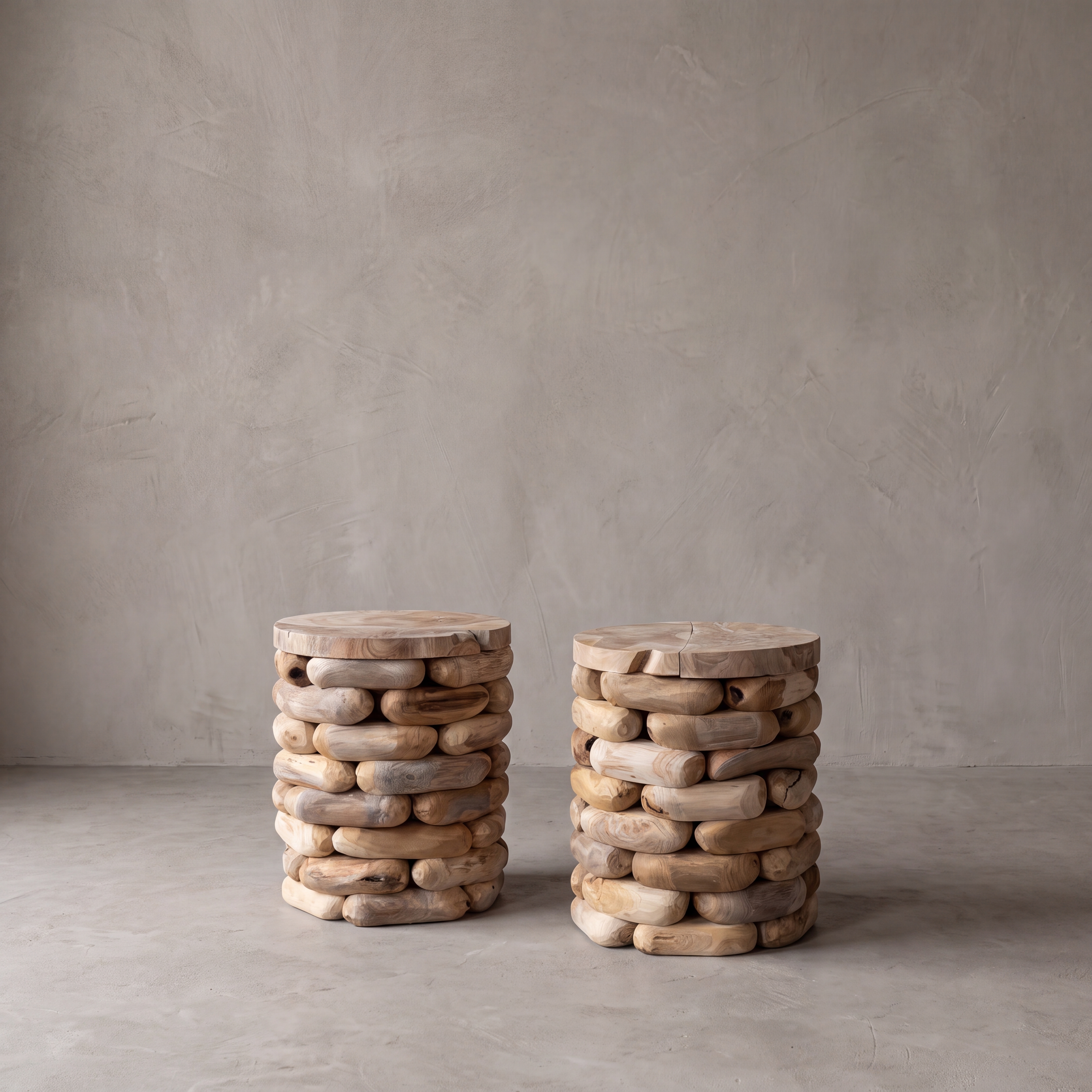 Hocker Sem recyceltes Teakholz - World of Brosi