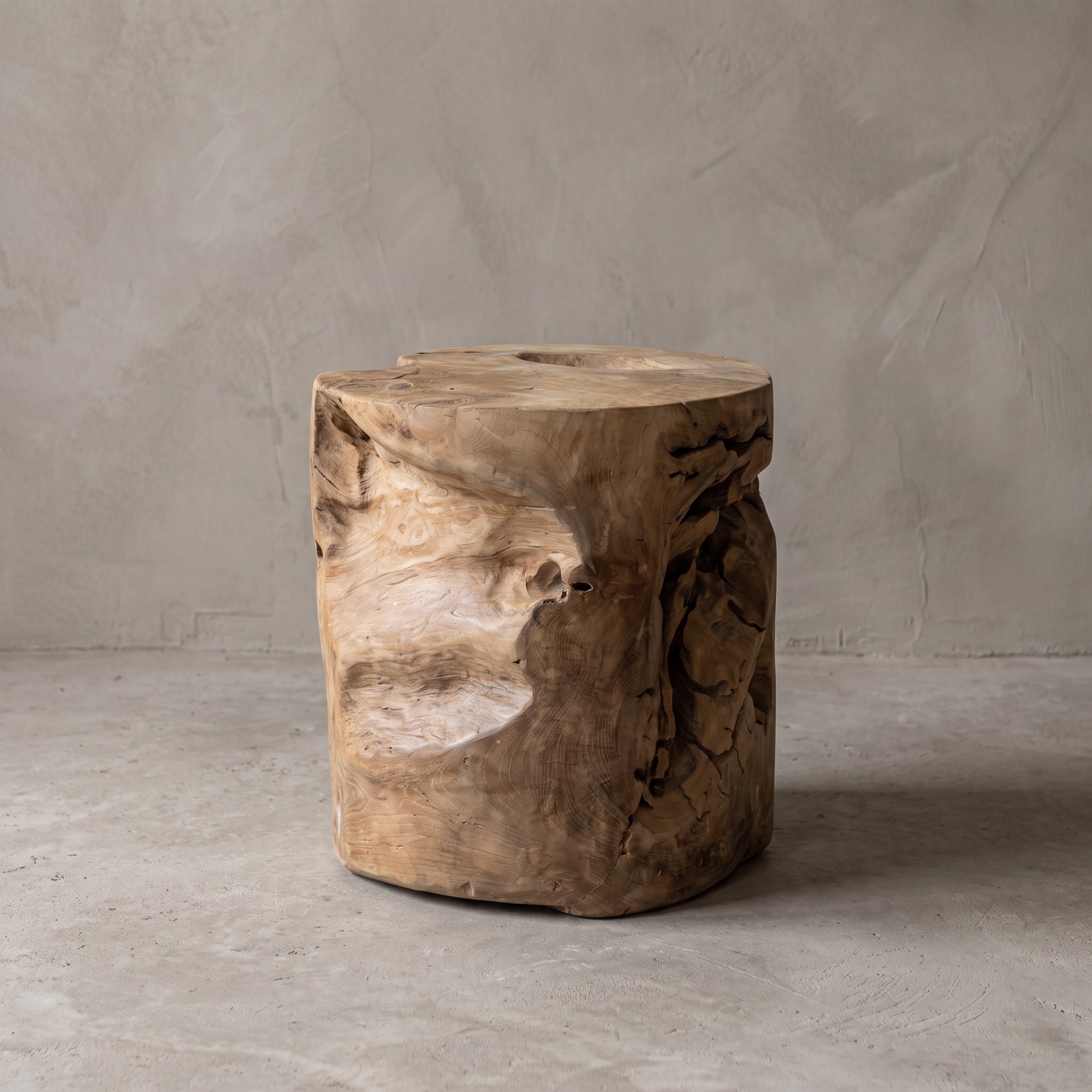 Cylindrical root-wood stool