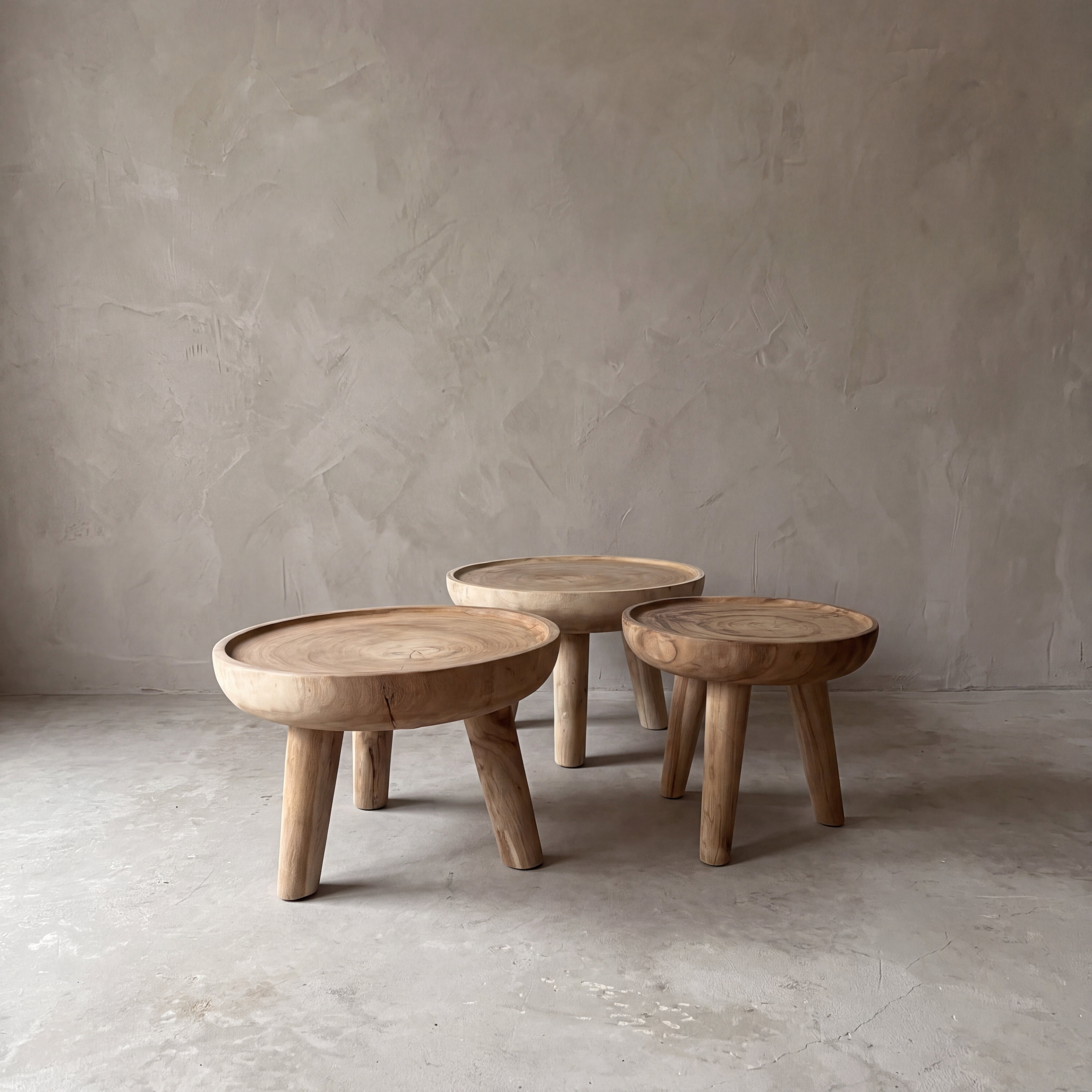Khamu suar wood coffee table, with splayed legs