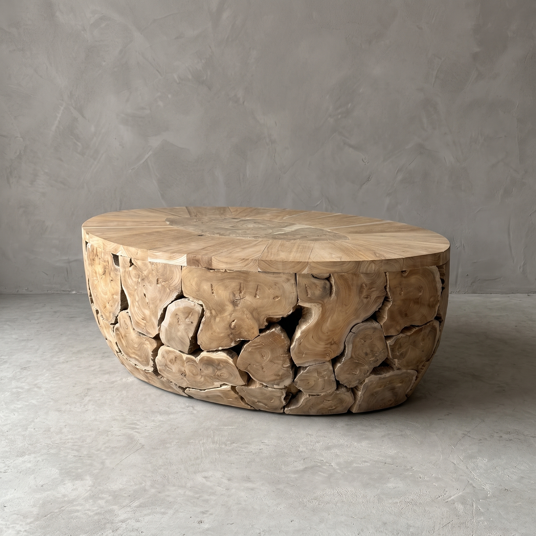 Pandu oval teak coffee table