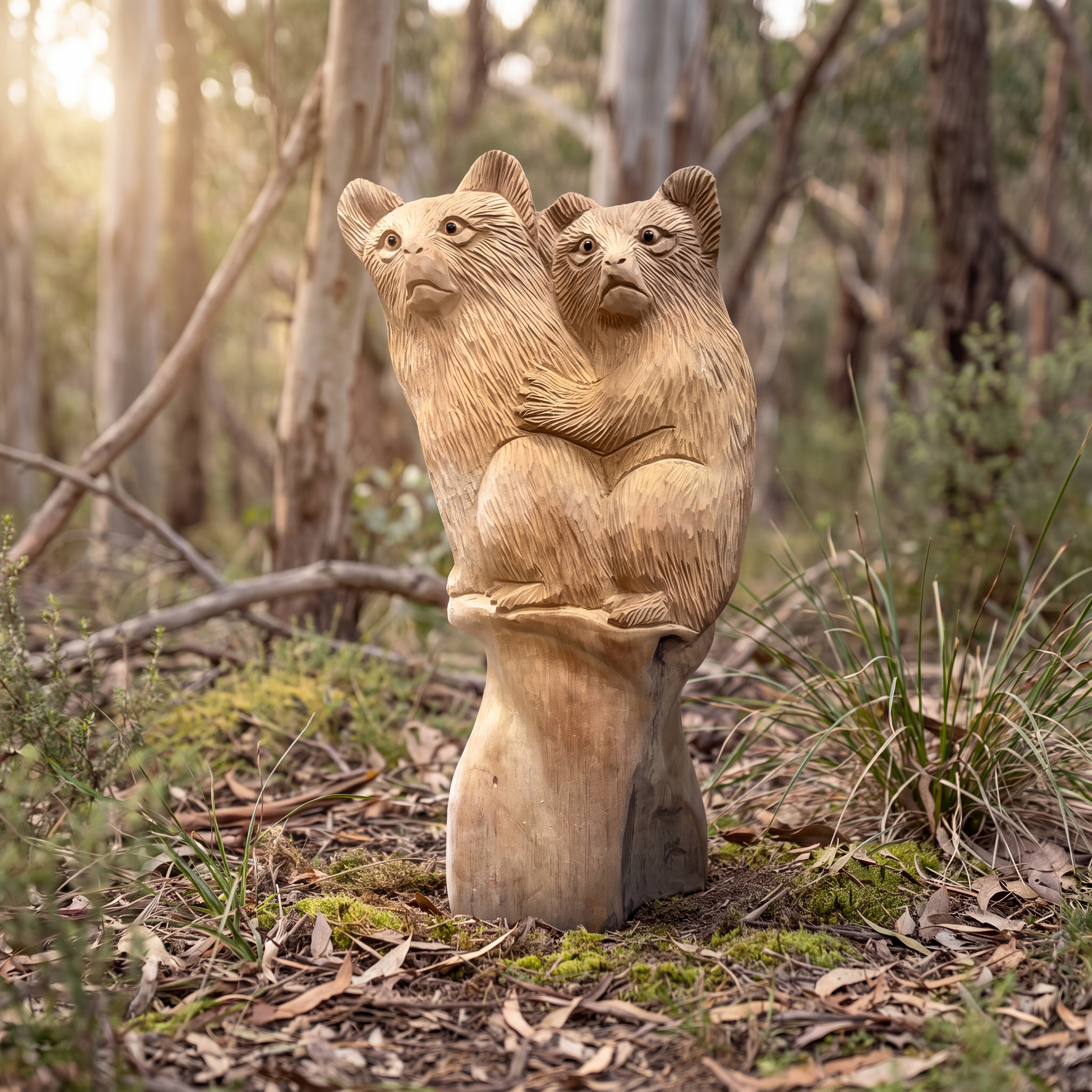 Teak koala duo