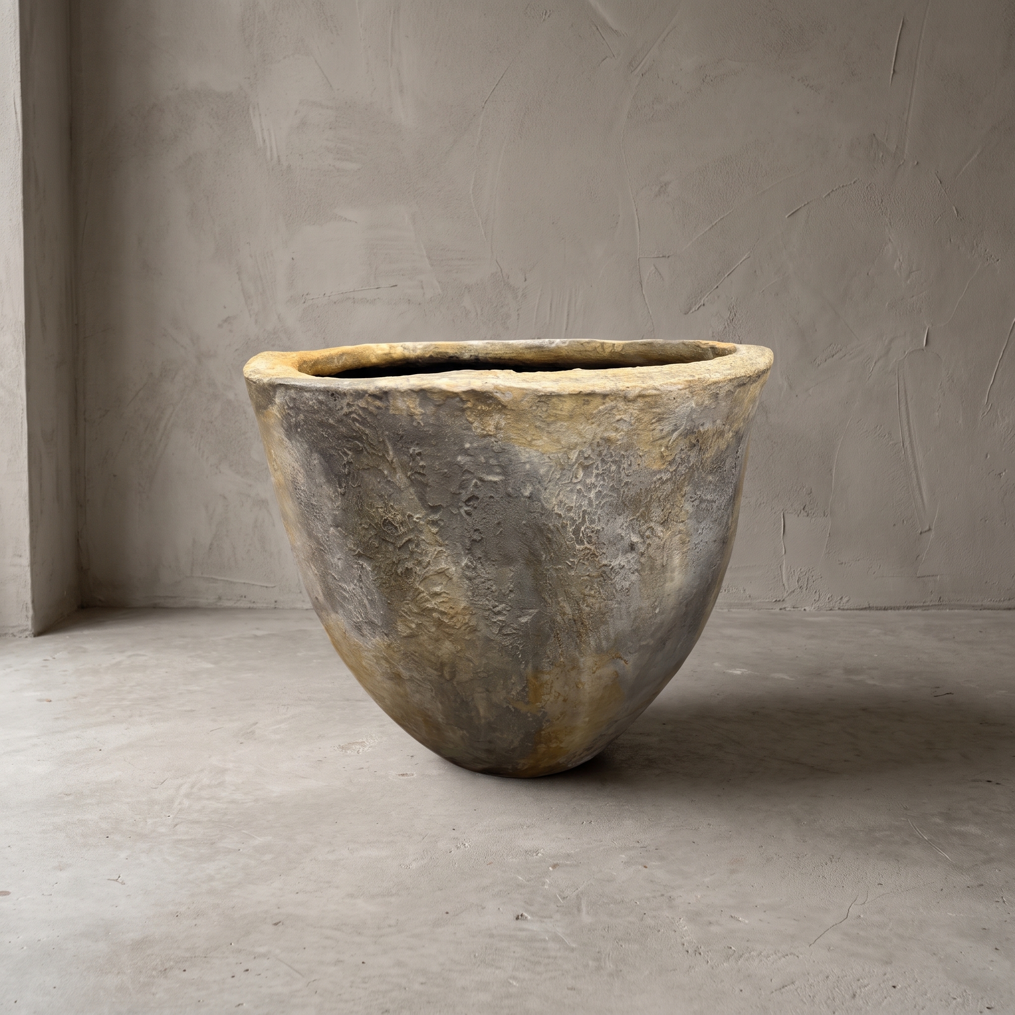Cone-shaped polystone planter