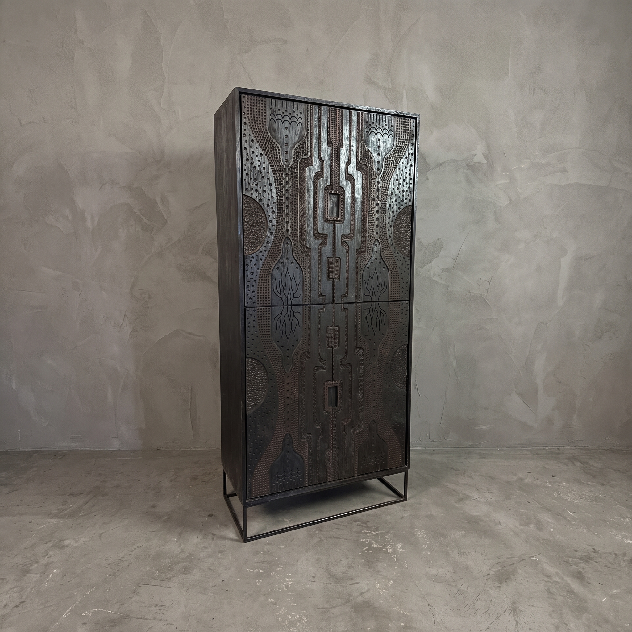 Graphic Black cabinet (Teak) - World of Brosi